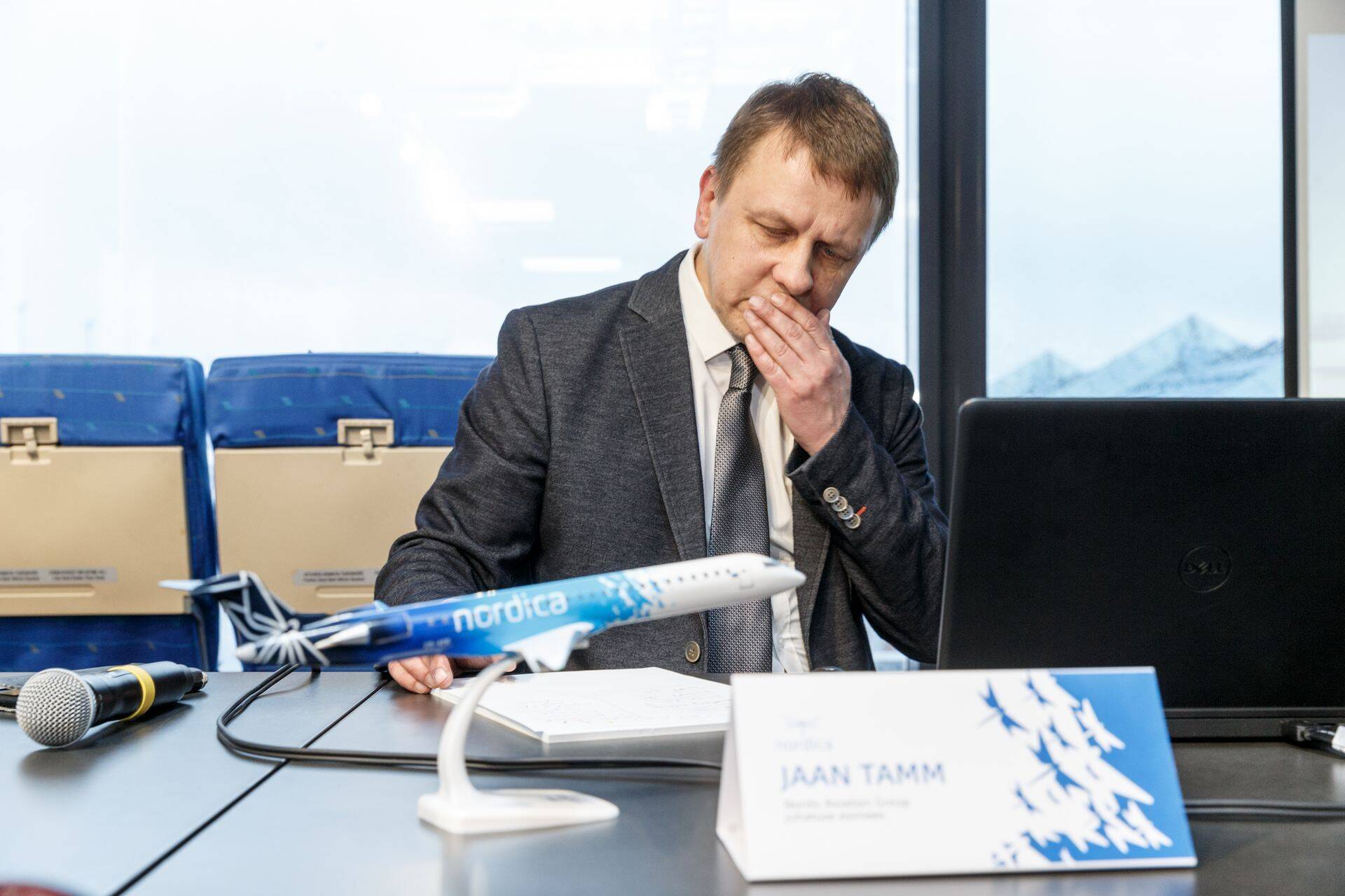Nordica juht Jaan Tamm täna toimunud pressikonverentsil