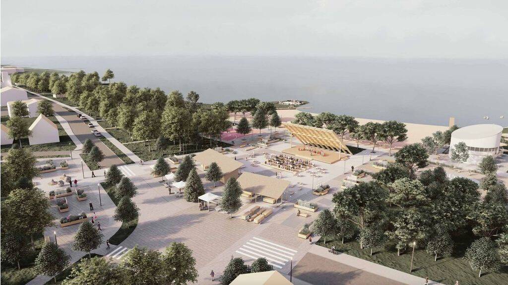 Linnakeskuse arhitektuurivõistluse võidutöö “Mustvee peenrad” autorid on arhitektid Ott Alver, Mari Rass, Alvin Järving, Luisa Männilaan ja Patrick Barbo (Visuaal: Arhitekt Must).