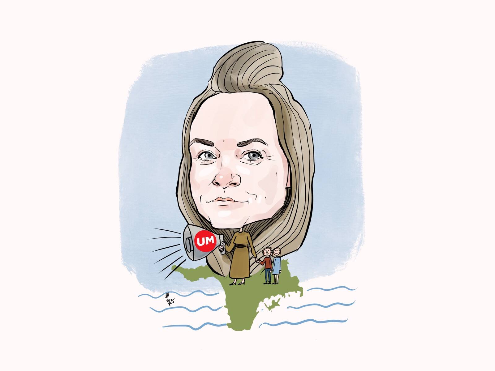 Reet Roos on pärit Hiiumaalt. Mitu tema iseloomuomadust on hiidlastele väga omased, selgub saatest. Karikatuuri autor on Kristi Markov.