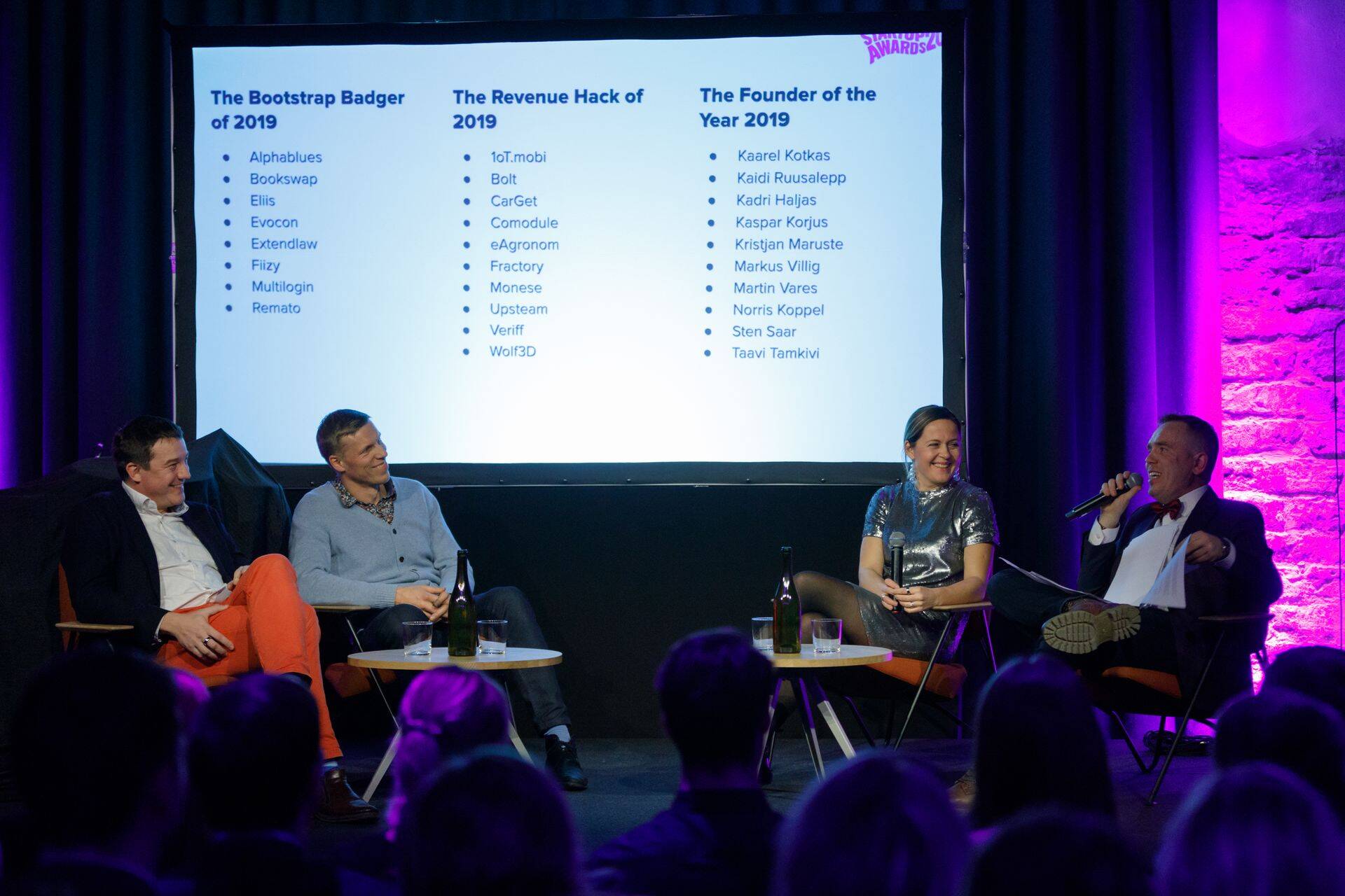 LIFT99 and Startup Estonia startup awards gala 2019. Estonian startups attracted € 270 M of foreign investments in 2019.