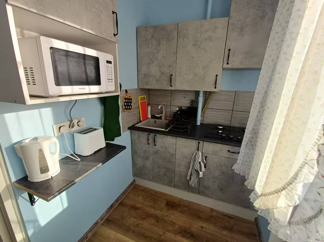 Кухня квартиры в Нарве, которую сдает Сергей Зурков.