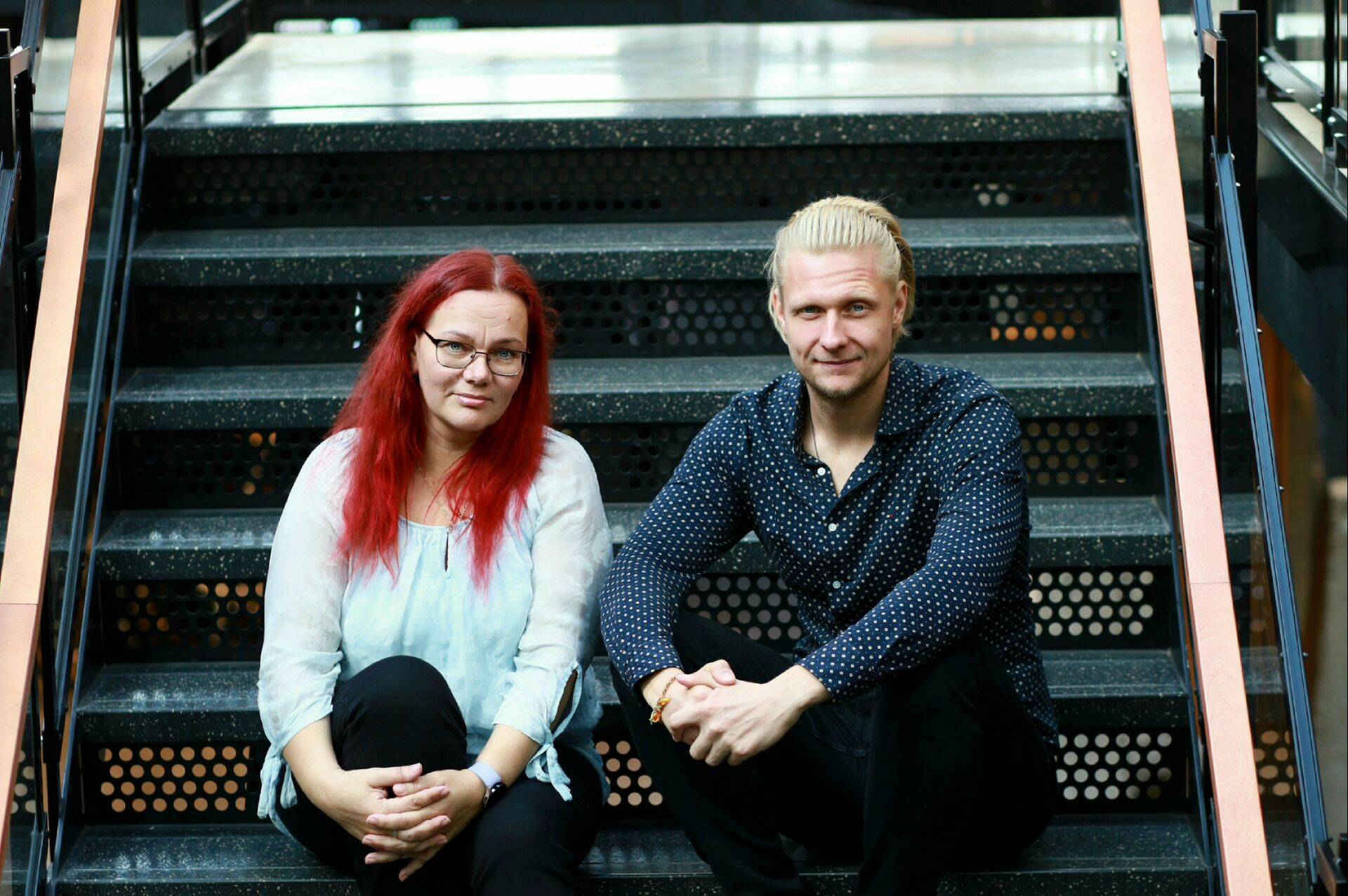 Fotol Personaliuudiste juht Helen Roots ja psühholoog Andero Teras
