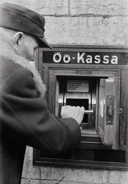 Ночная касса банка Scheel, приблизительно 1929 год.