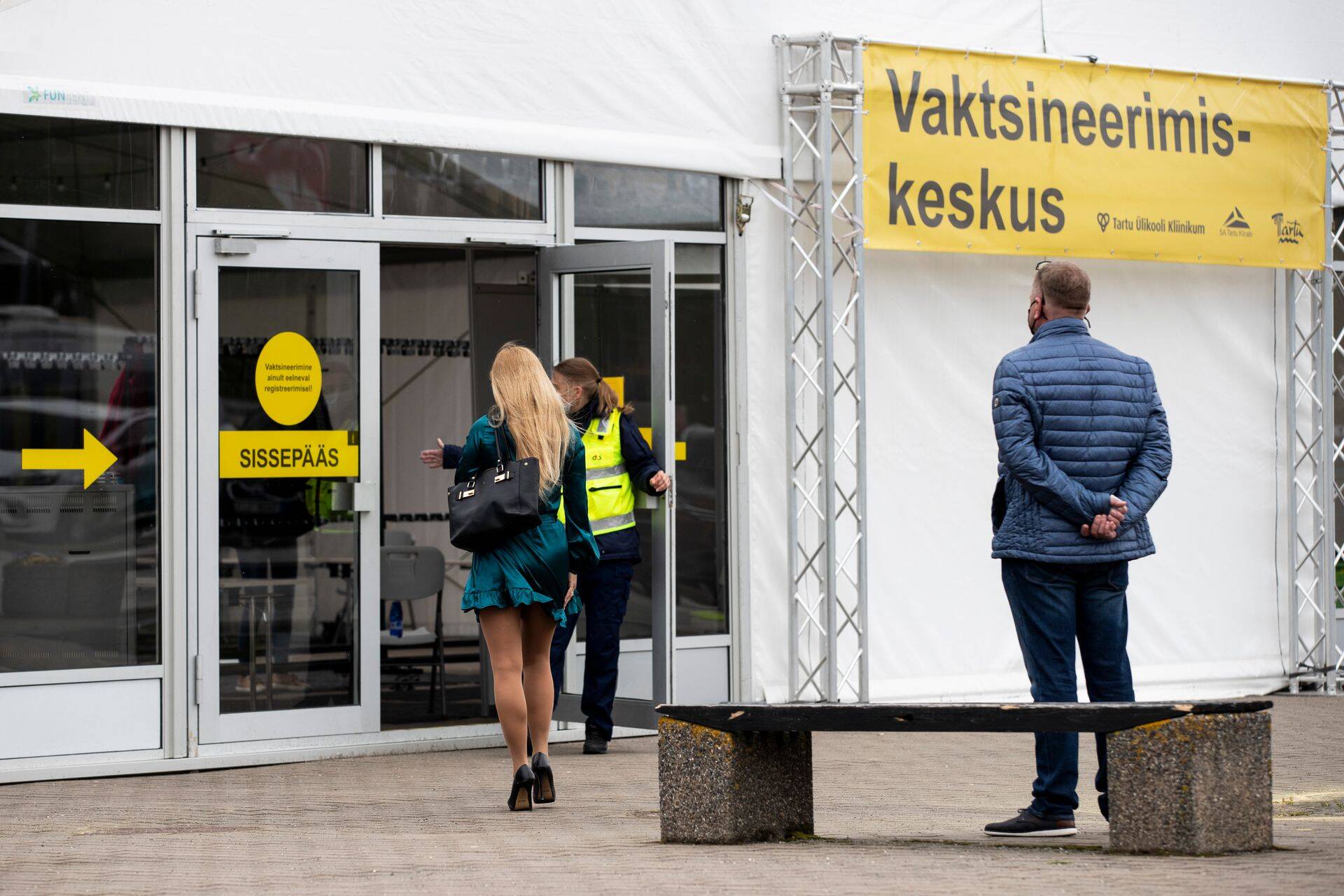 Vaktsineerimiskeskus Tartus A. Le Coq spordihoones.