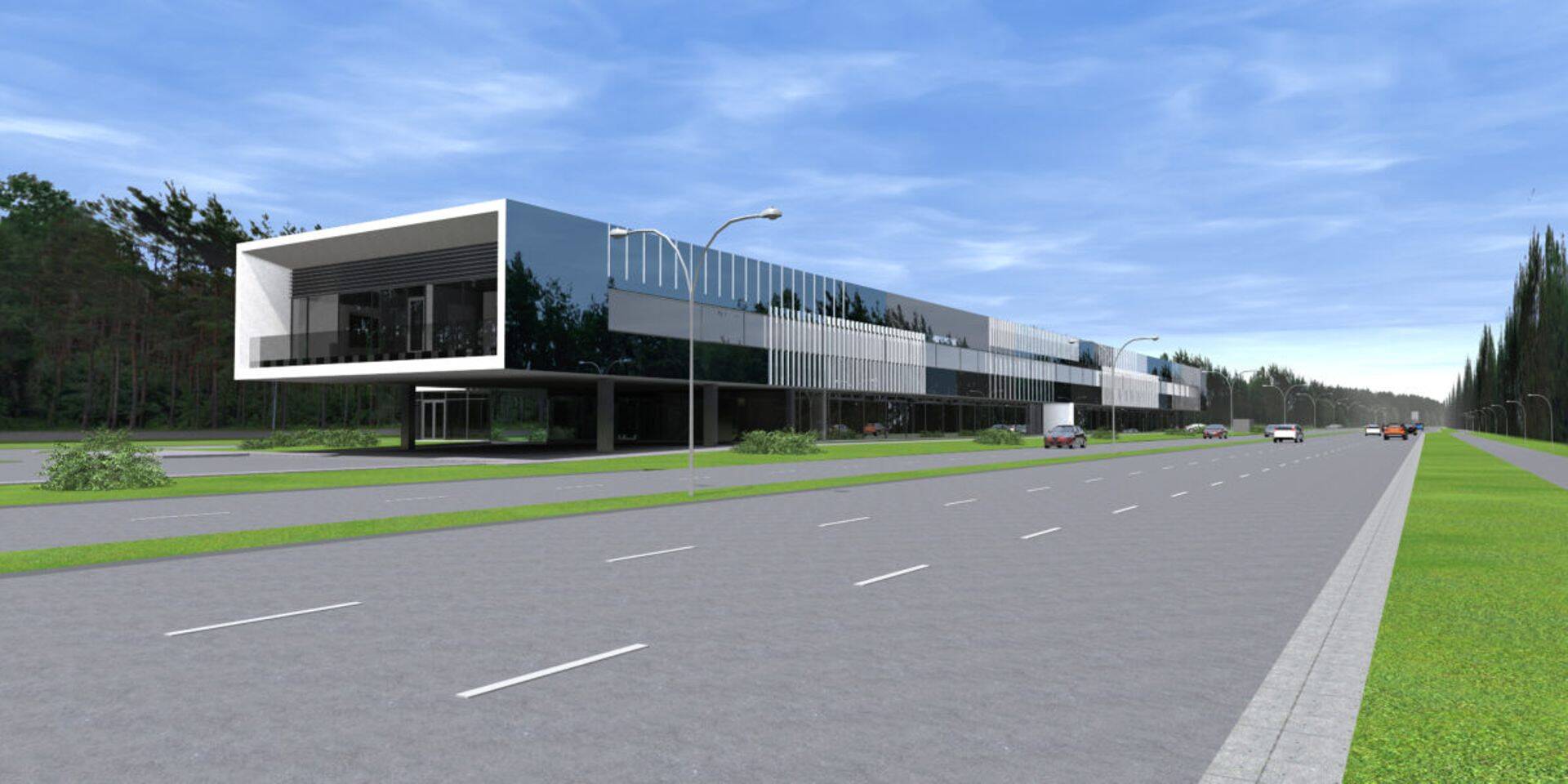 Rajatava ärihoone eskiis.