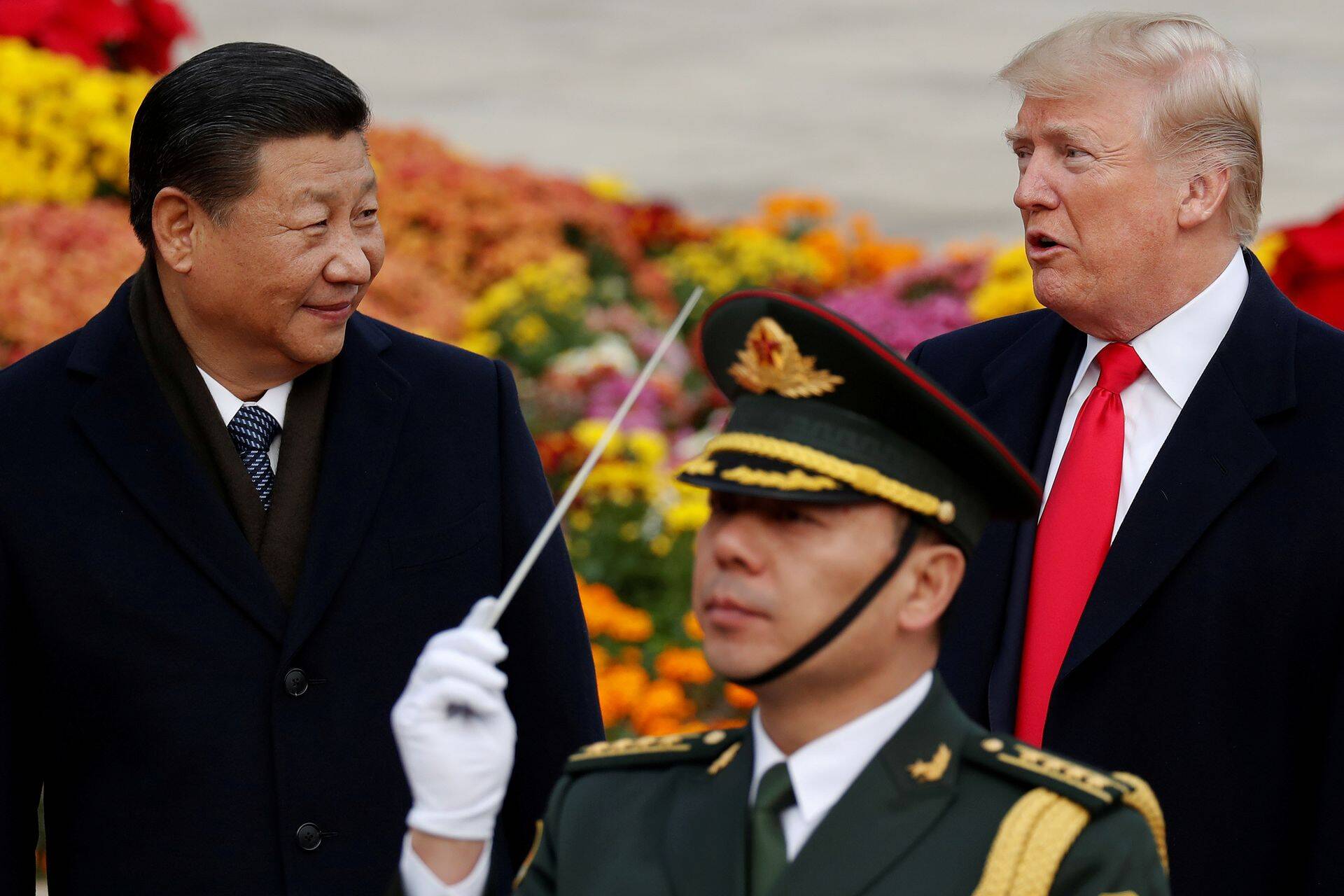 USA president Donald Trump tervitustseremoonial koos Hiina presidendi Xi Jinpingiga Pekingis.