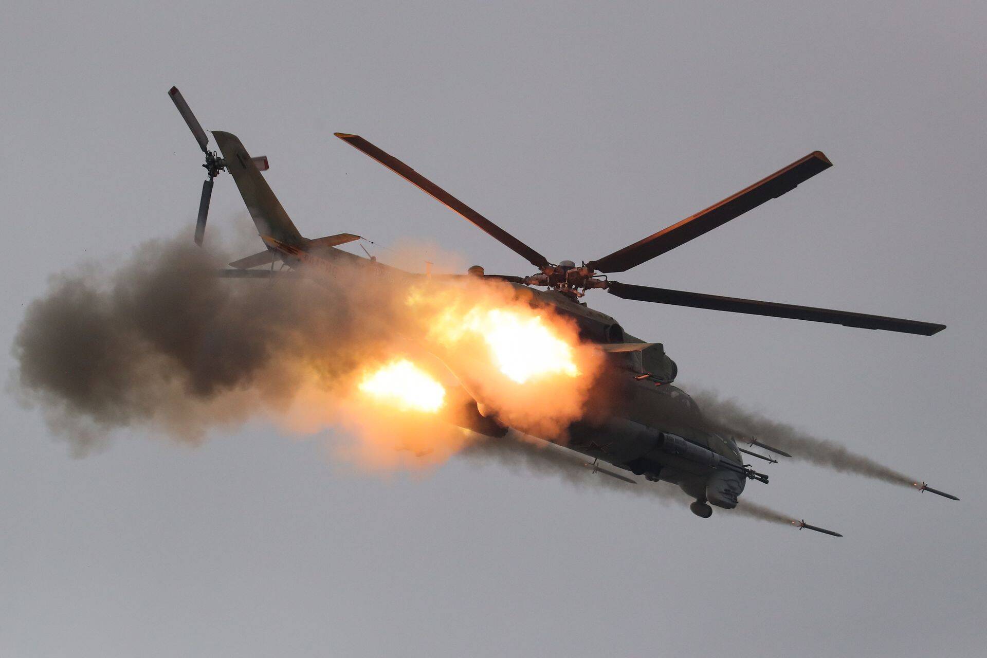 Vene armee ründekopter Mi-24 septembris õppusel 2021 Zapad.