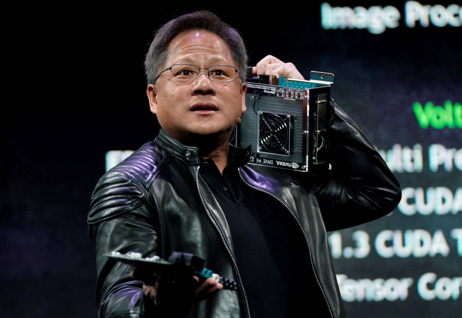 Tehisintellekti areng jätkab turu edenemist. Pildil Nvidia tegevjuht Jensen Huang.