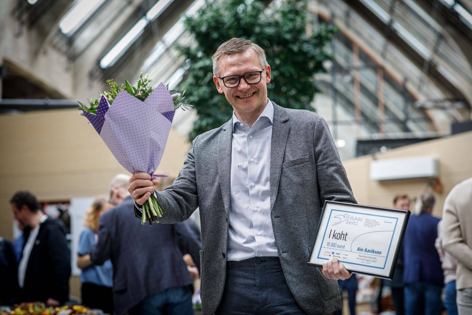 Eduka Eesti arvamuskonkursi võitja Ain Aaviksoo.