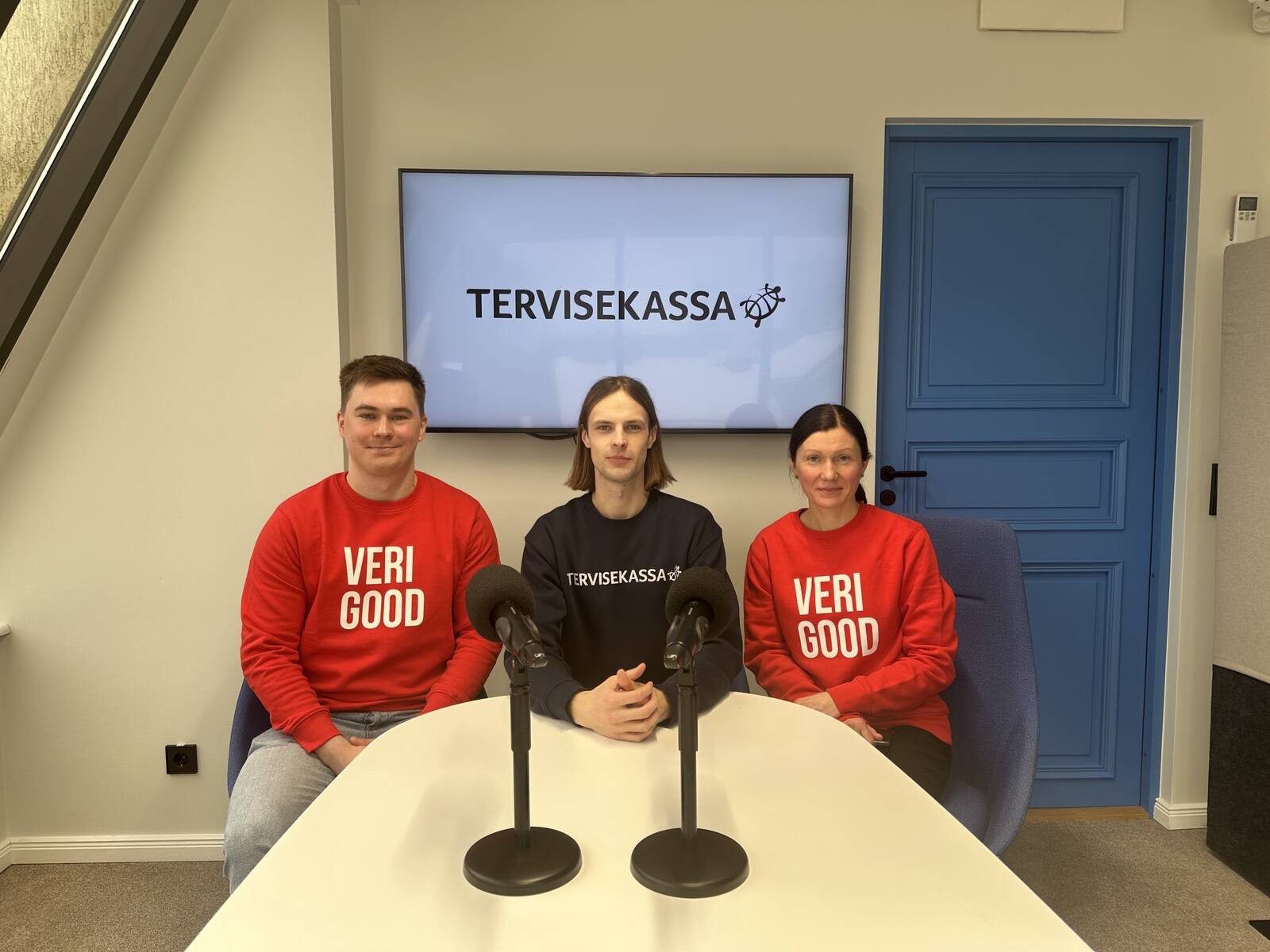 Fotol vasakult: Ralf Raava, saatejuht Sander Rajamäe, Marit Märk.