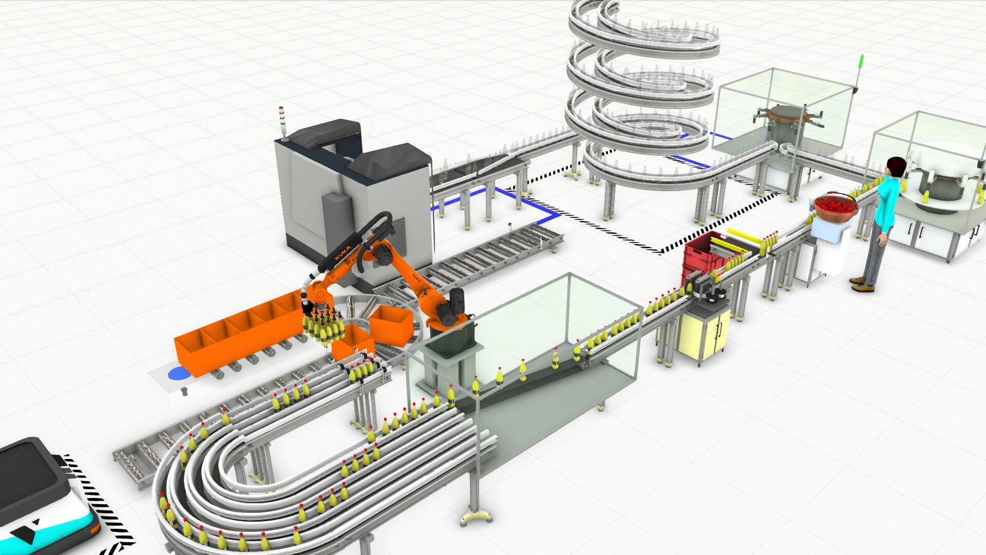Visual Components on 3D tootmise simulatsiooni tarkvaraga, millega on võimalik üles ehitada enda tehase olemasolev mudel, paigutada liine ümber ning lisada uusi, koos inimeste, toodete ja masinate liikumisega.