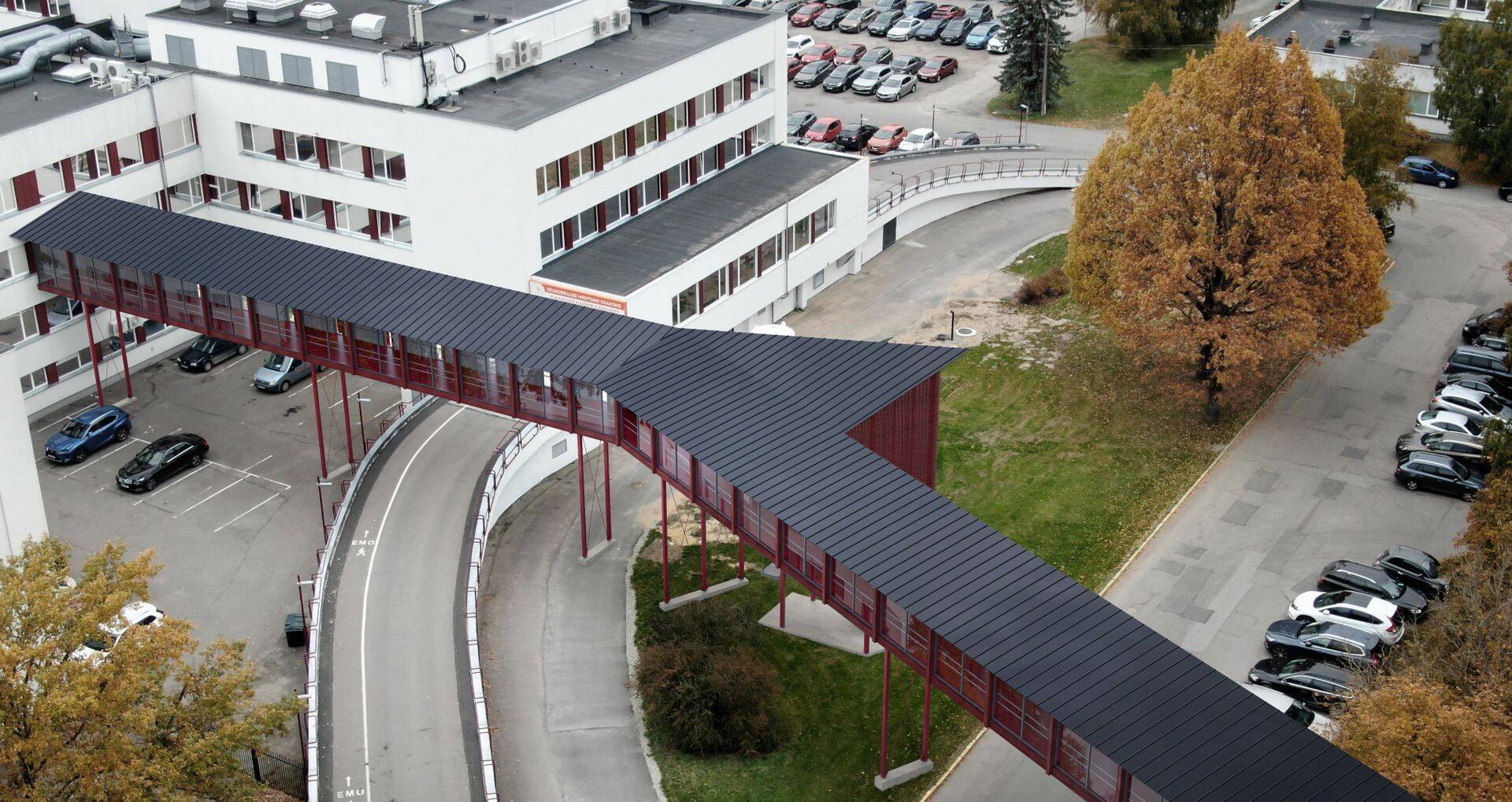 Fotol: eskiis nurgakivi saanud galeriist, mis hakkab ühendama Lääne-Tallinna kaht haiglahoonet –Meremeeste haiglat ja nakkuskliiniku statsionaari Paldiski mnt-l.