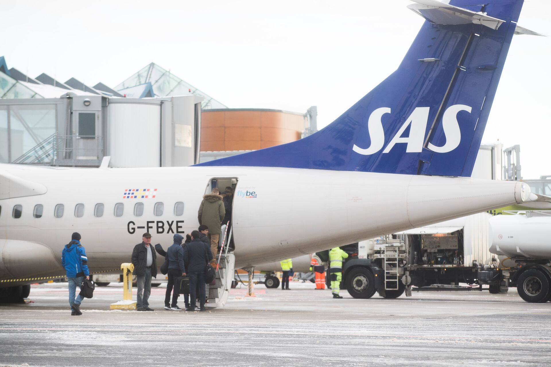 SAS-i lennuk Tallinna lennujaamas.