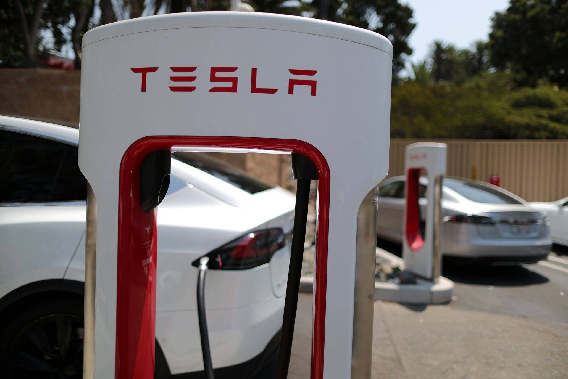Tesla autode laadimisjaam Los Angelesis, USA-s.