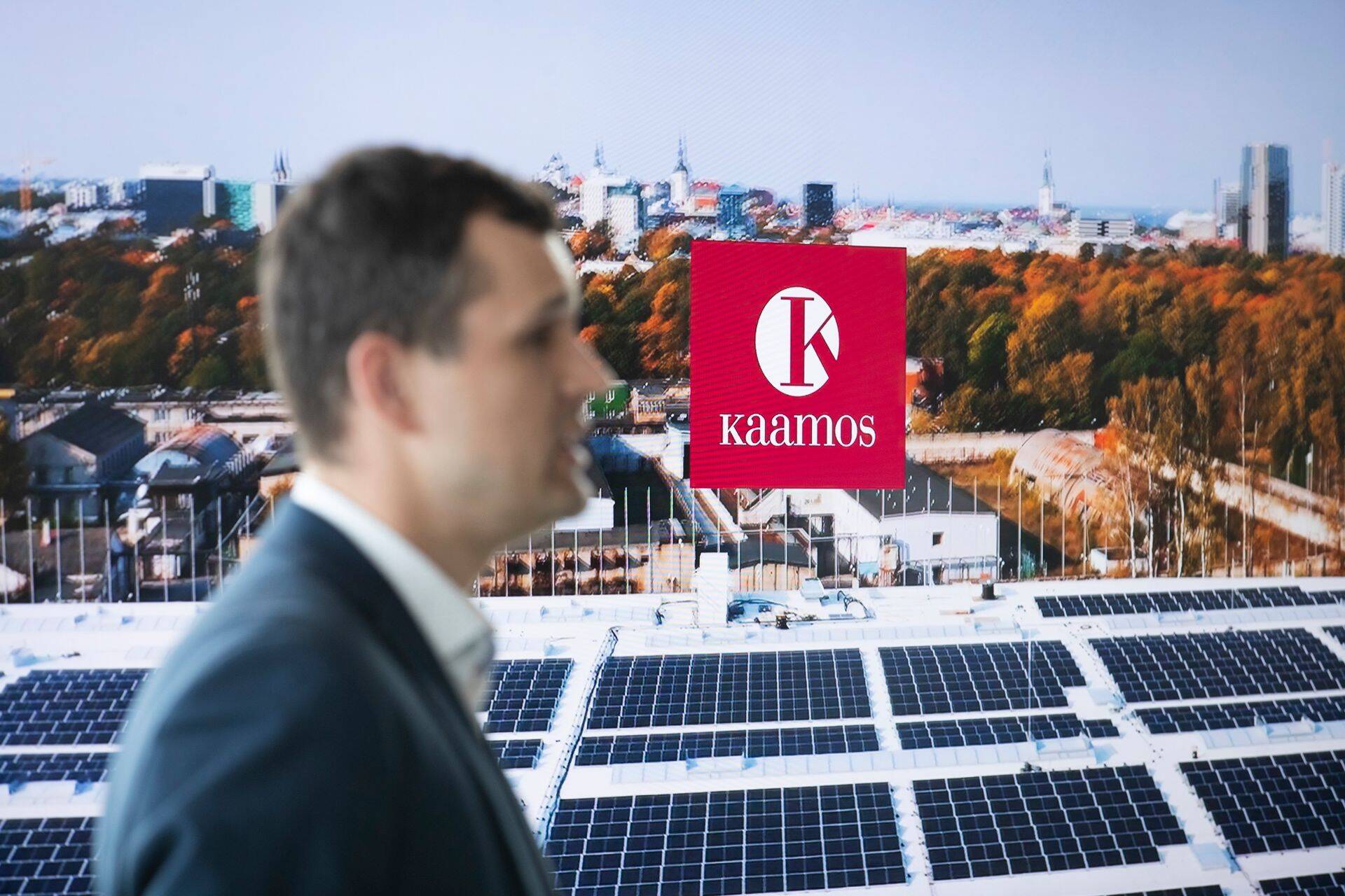 2021. aastal Tallinna suurima päikesepargi avamine Avala Ärikvartalis DEPO poe katusel. Fotol Kaamos Energy juht Mihkel Loorits.