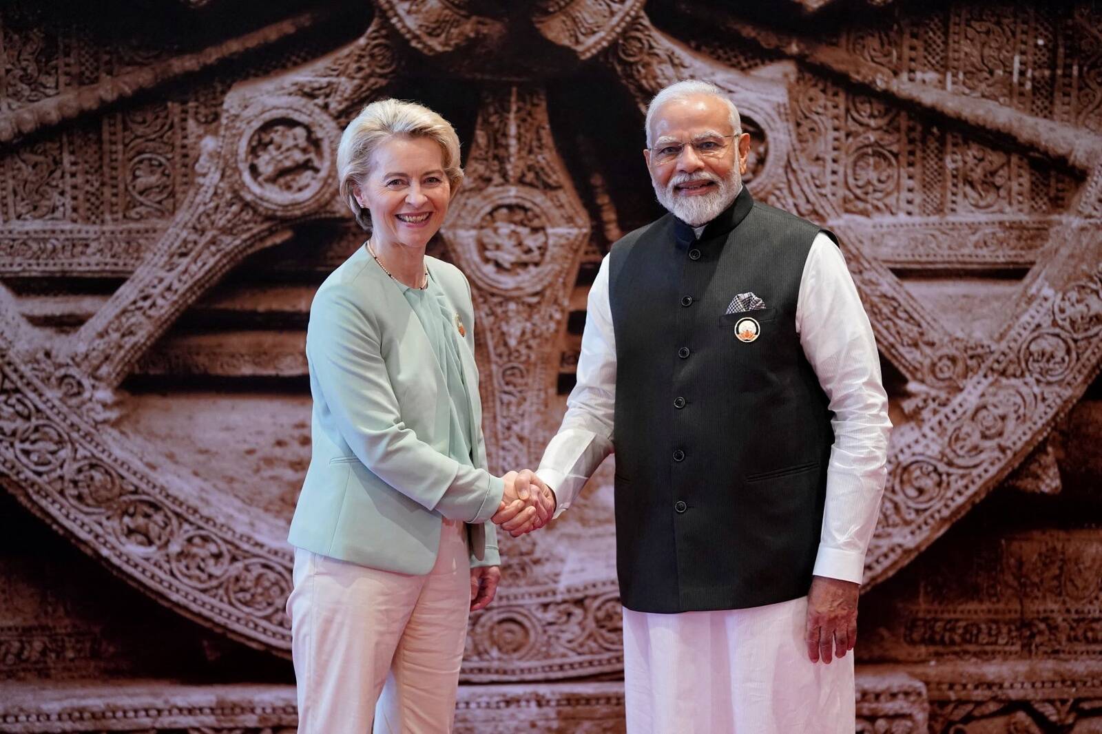 Euroopa Komisjoni president Ursula von der Leyen ja India peaminister Narendra Modi.