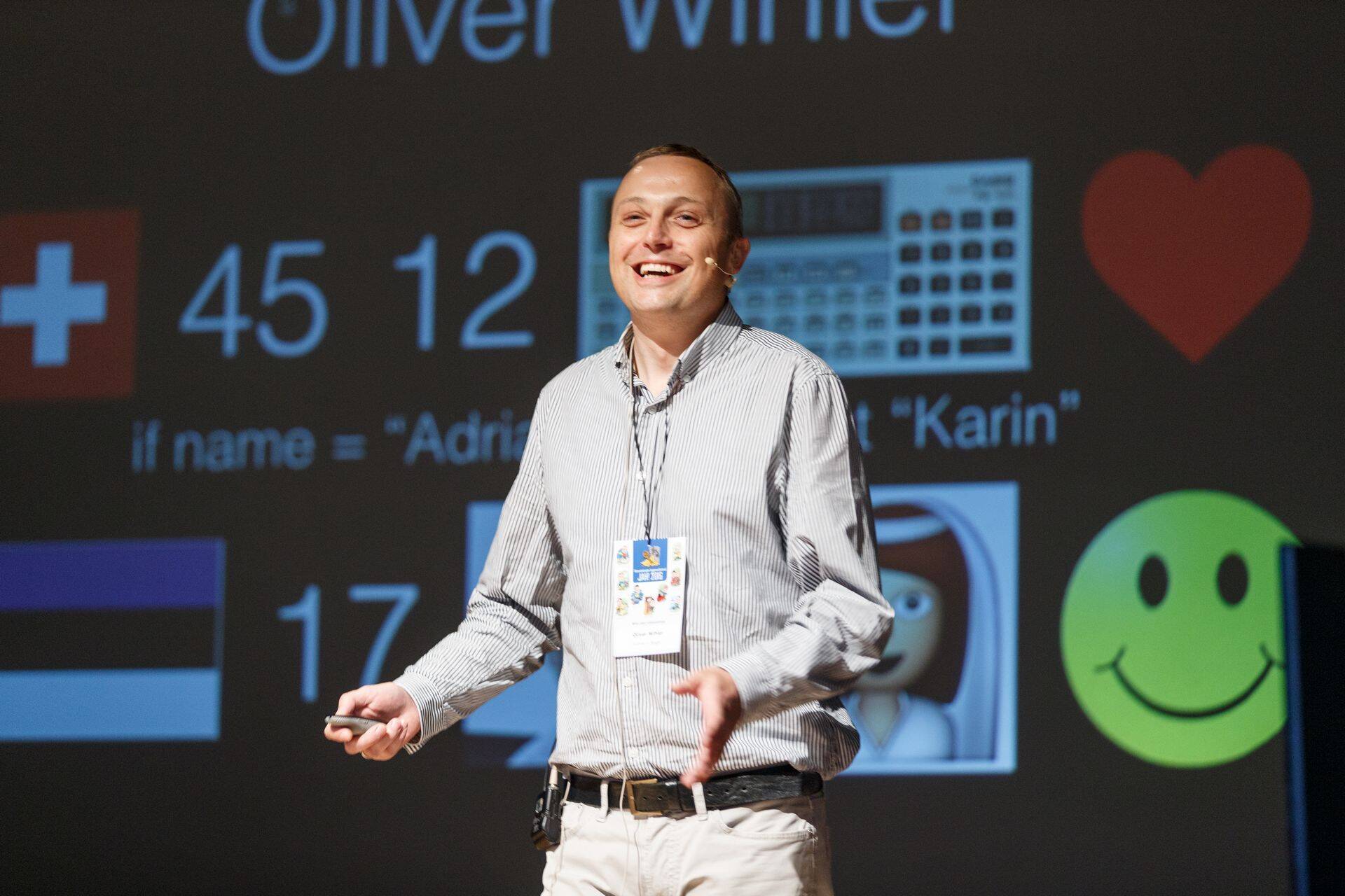 Kühne+Nageli arendustiimide juht Oliver Wihler eelmisel aastal võtmetöötajate kogemusfestivalil.