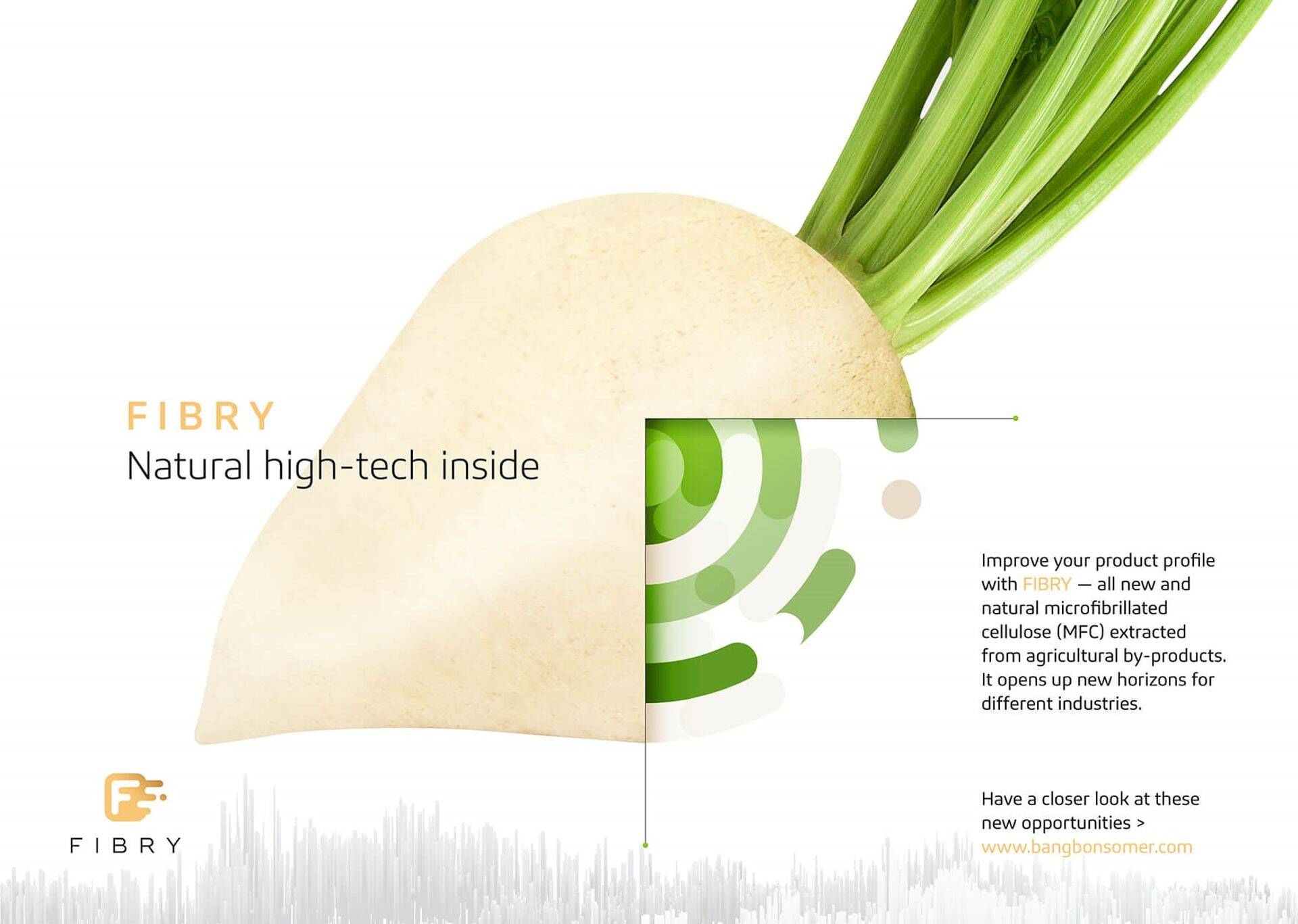 Creatum töötas rahvusvahelisele kliendile välja FIBRY – innovaatilisel kartuli-, peedi- jt juurviljakiudude sünteesil põhineva tehnoloogia kaubamärgi. „Peedist pesumasinale trumli“ tegemine ei olegi enam ulme.