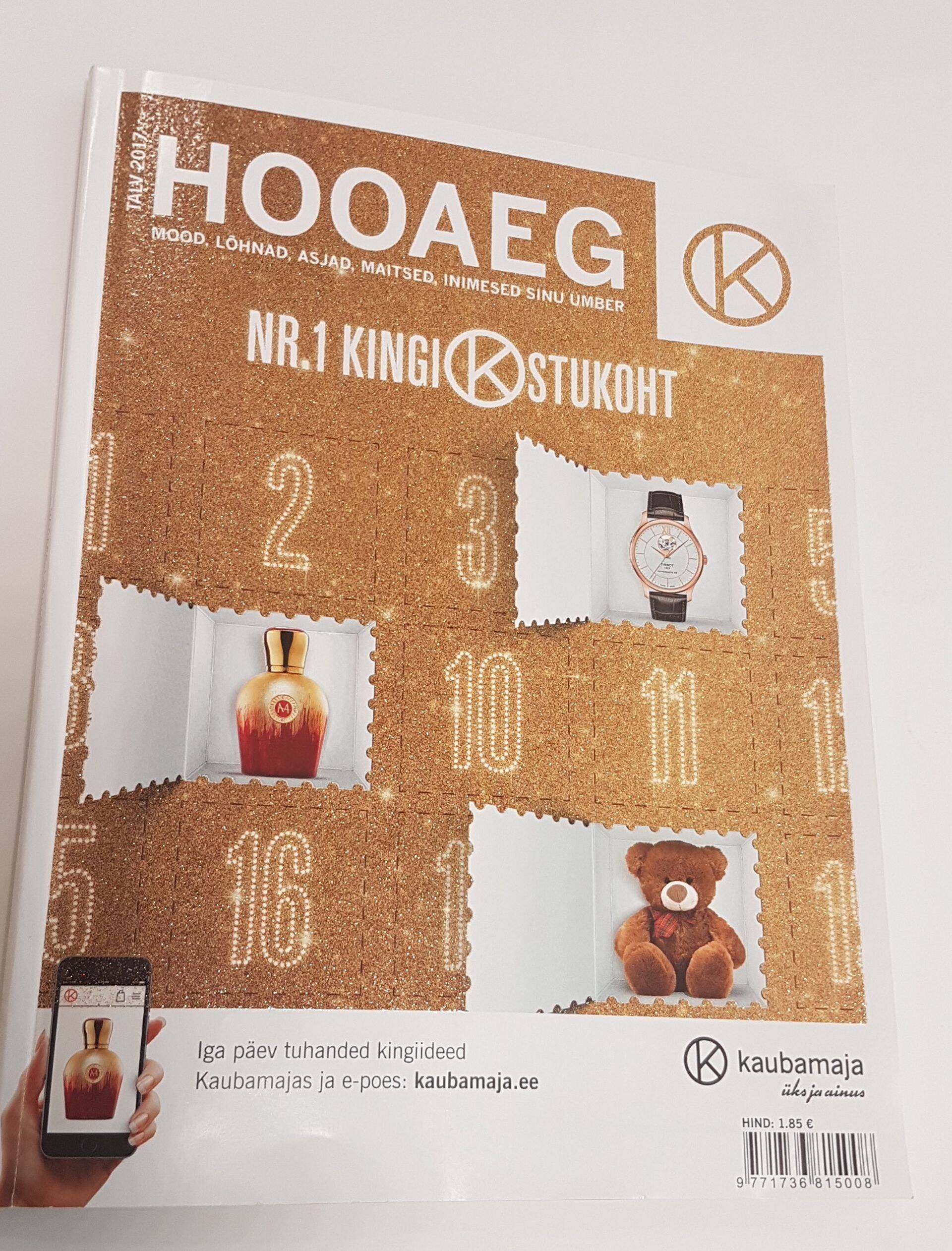 Kaubamaja ajakiri Hooaeg sai oma jõulunumbri kuldse glitterlaki efekti just Reva Prindist
