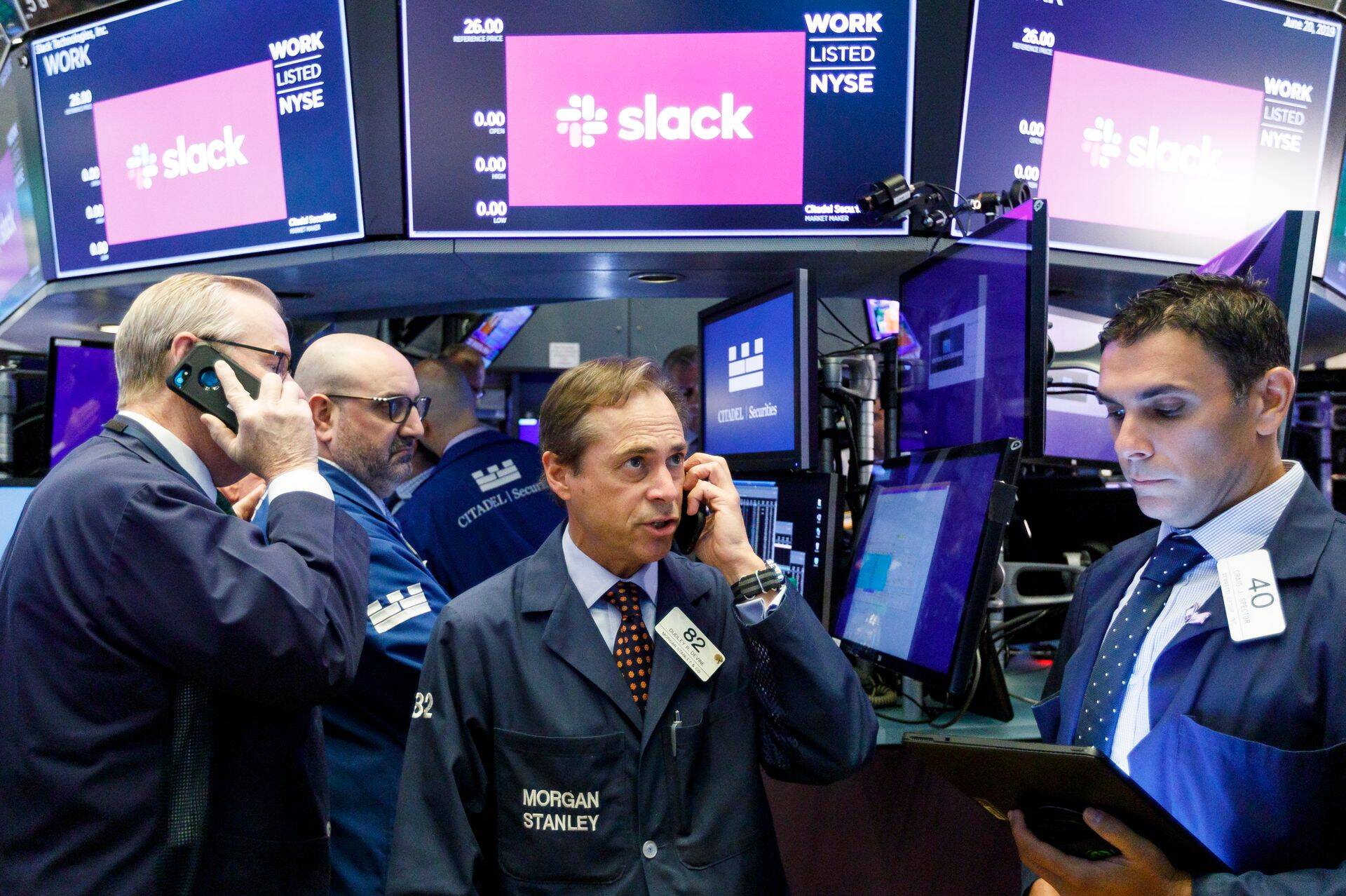 Maaklerid New Yorgi börsil 20. juunil 2019. aastal, kui sõnumiedastuse pakkuja Slack debüteeris börsil. Slacki debüüt oli edukas ning sellesse päeva jääb ka S&P 500 aktsiaindeksi kõigi aegade hinnarekord.