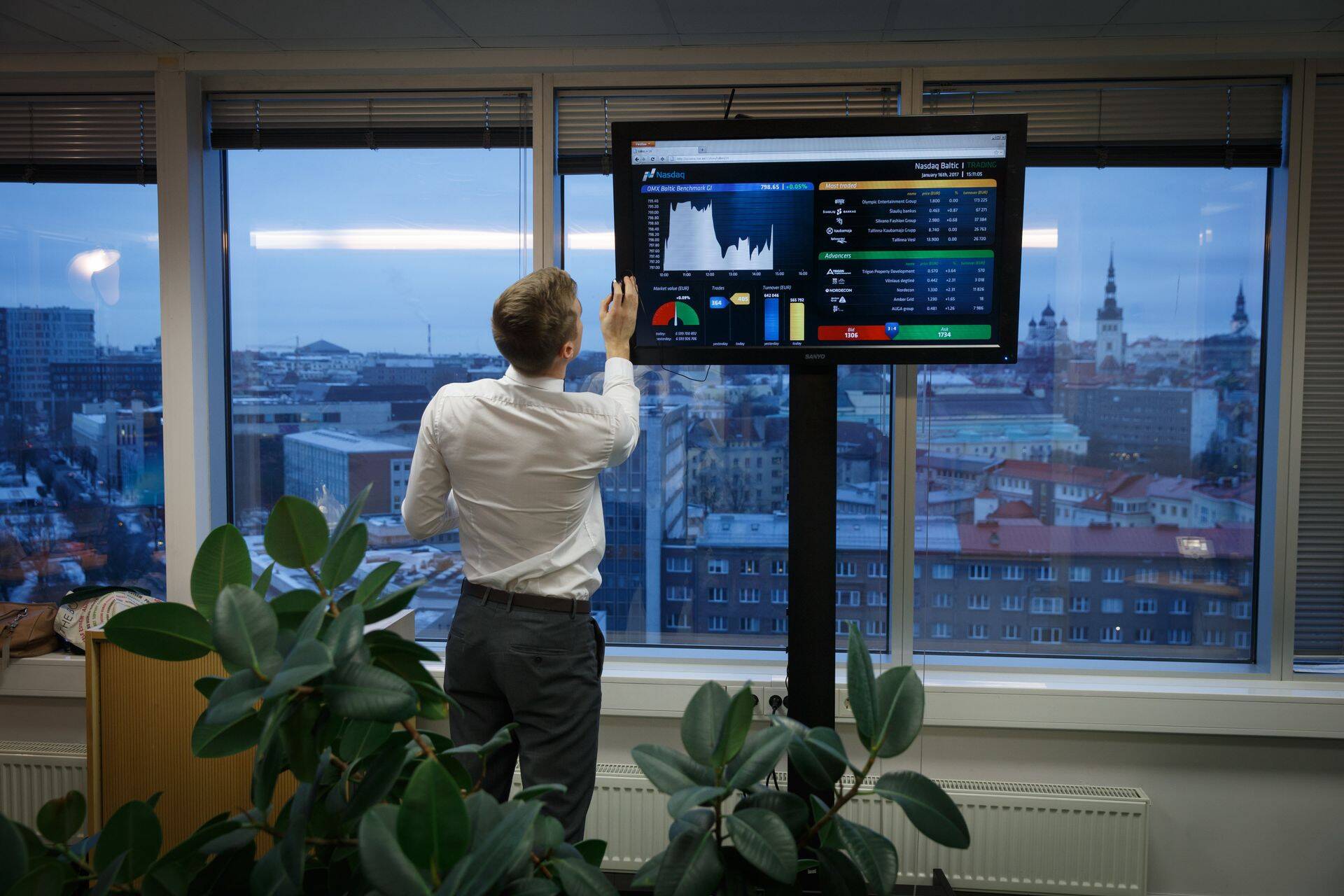 Nasdaq Tallinna kontor Tartu maanteel.