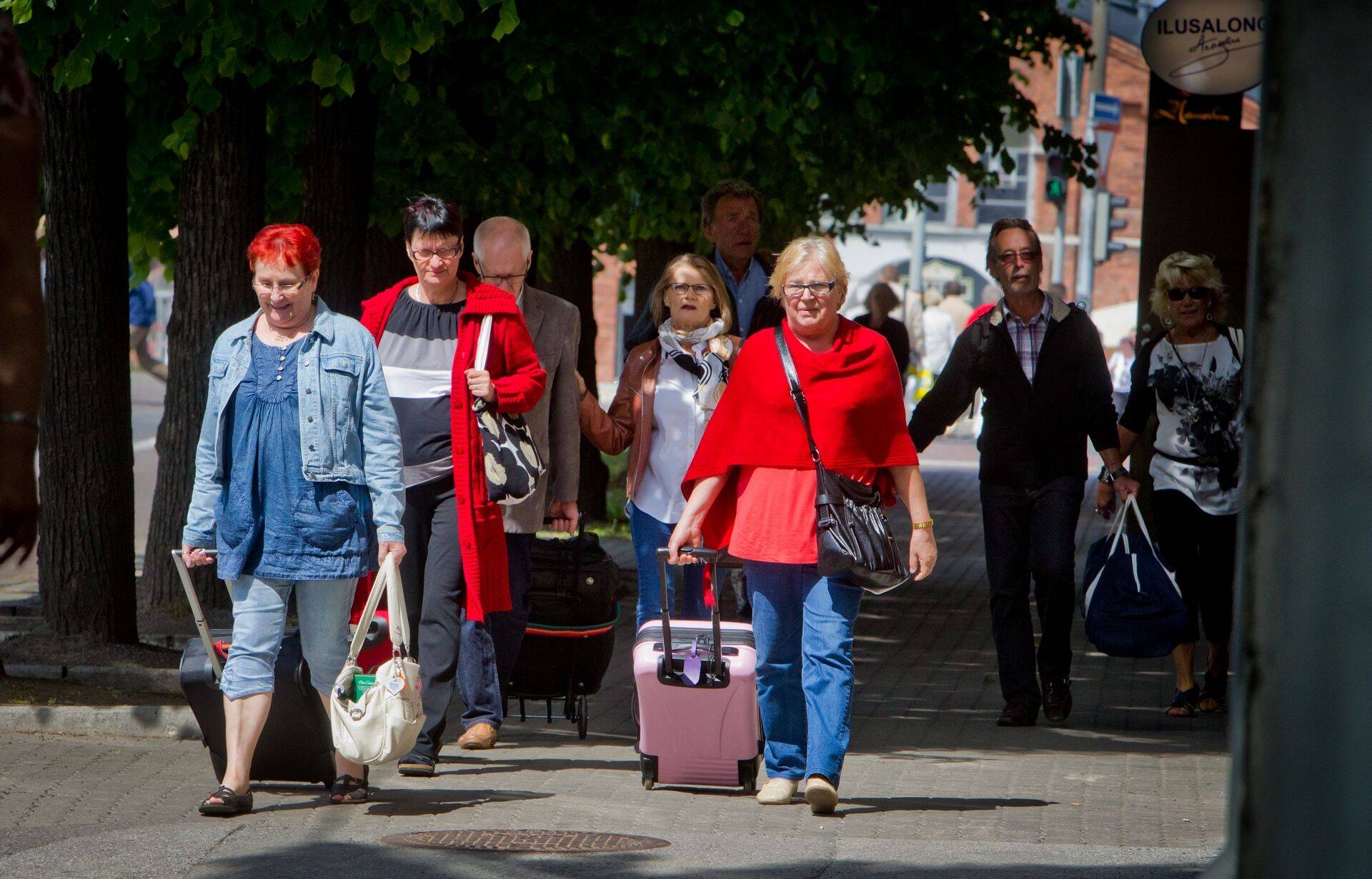 Turistid Tallinnas.