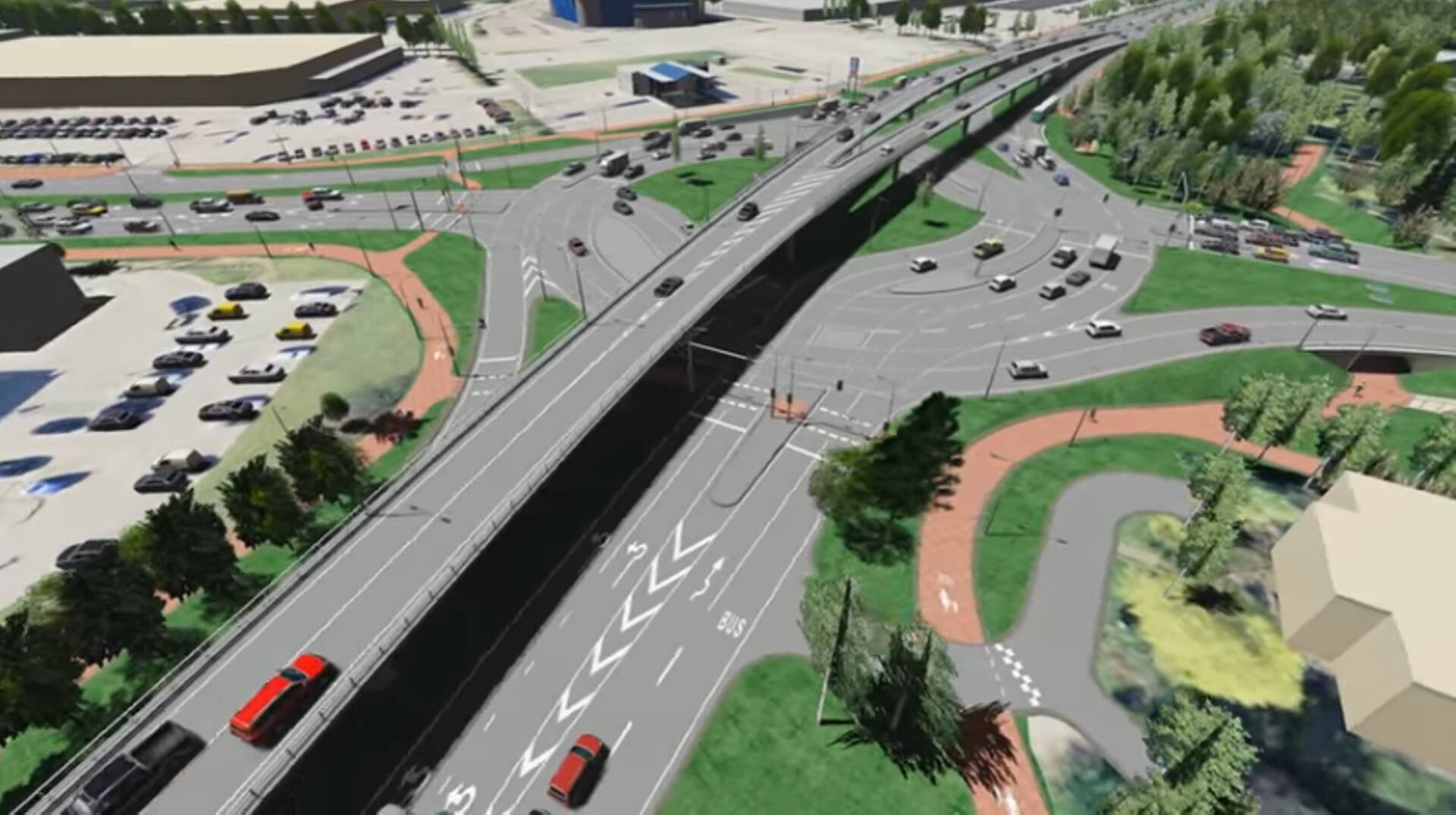 Ekraanitõmmis Haabersti ristmiku videost.