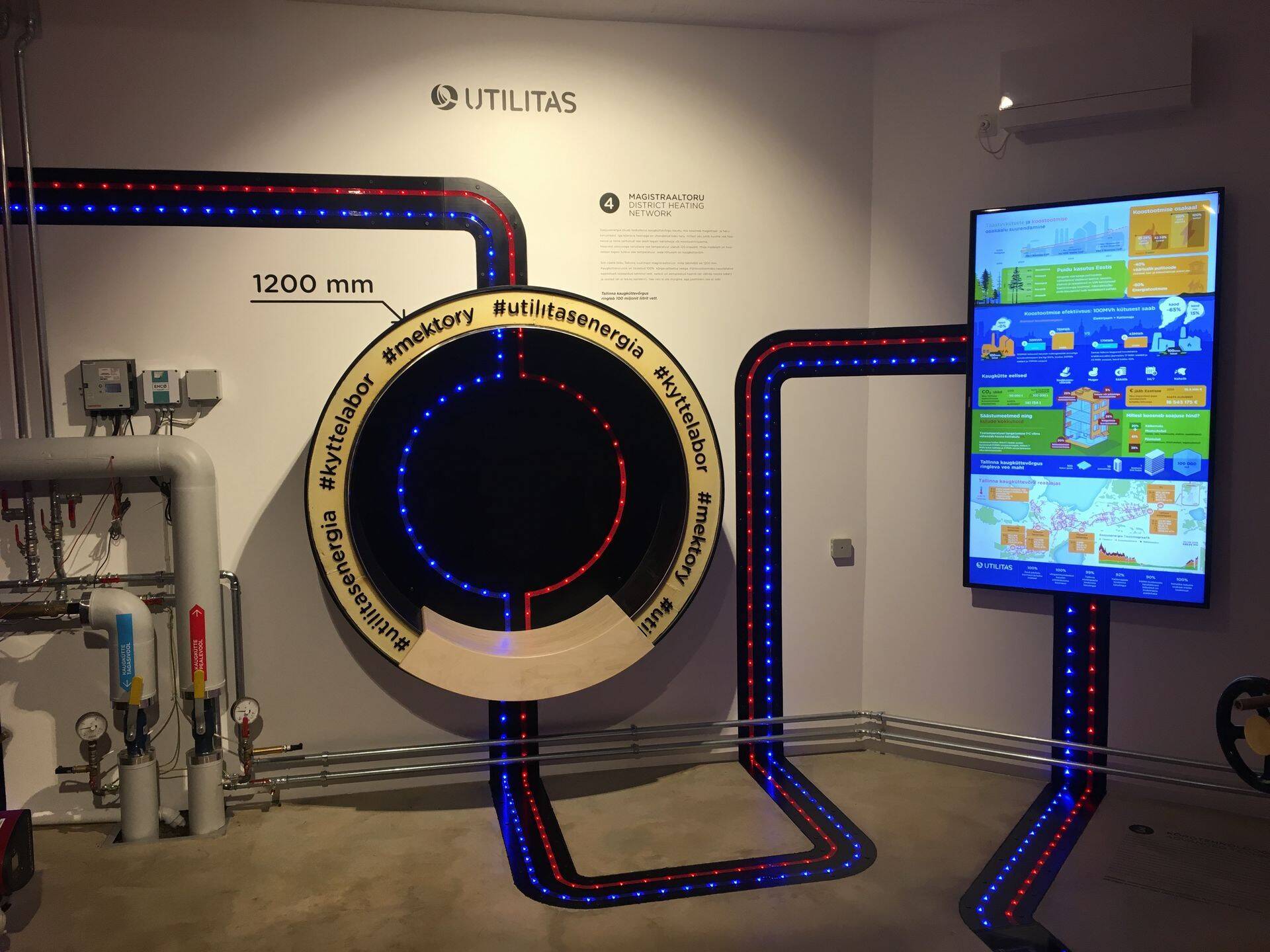 Küttelabor annab ülevaate tänapäevase soojus- ja elektrienergia tootmise, jaotamise ja tarbimise olemusest.