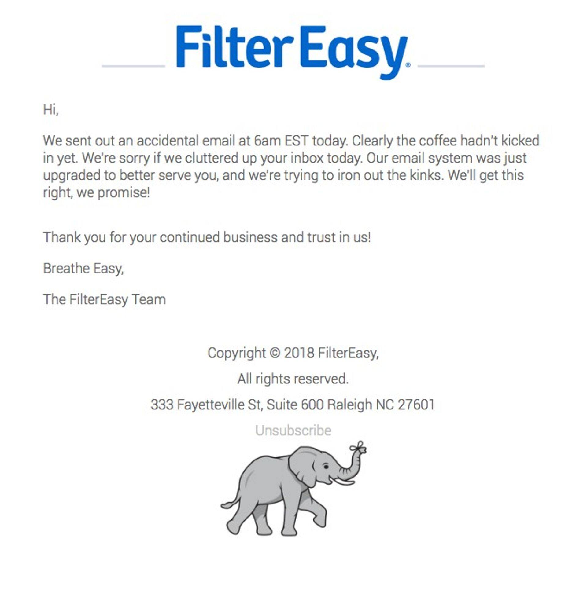 FilterEasy e-kiri Really Good Emails portaalis