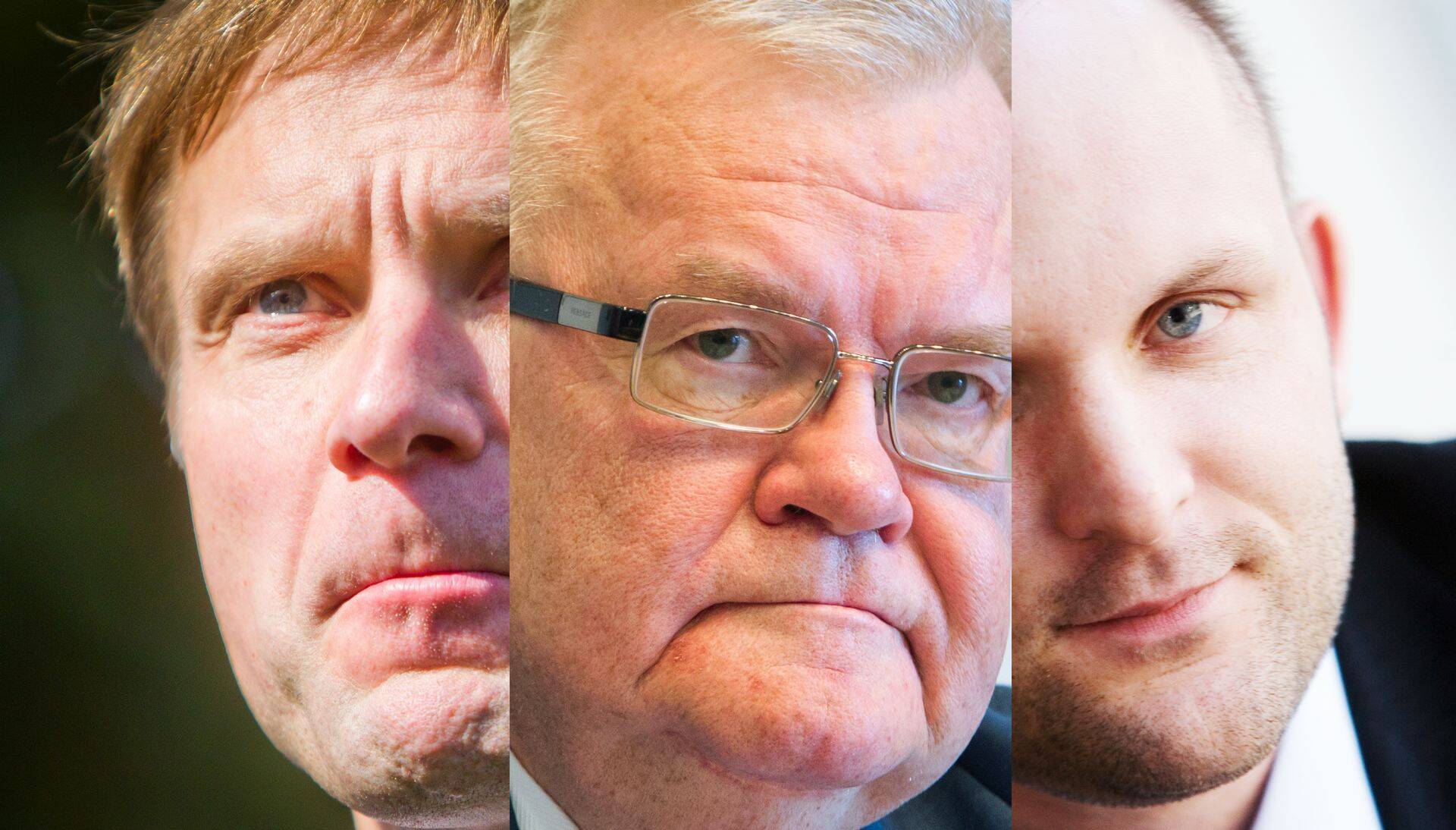 Vasakult Eerik-Niiles Kross, Edgar Savisaar ja Ott Pärna.