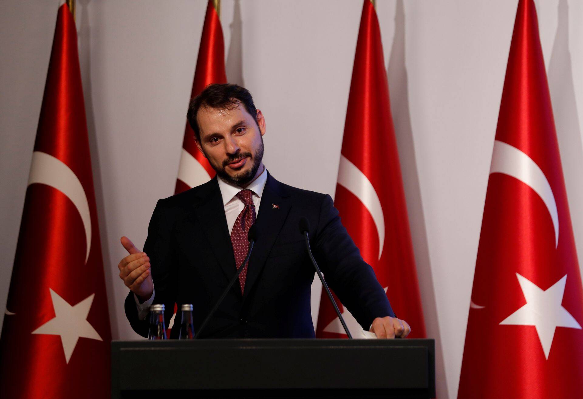 Türgi rahandusminister Berat Albayrak, kes on juhuslikult ka president Erdogani tütre abikaasa.