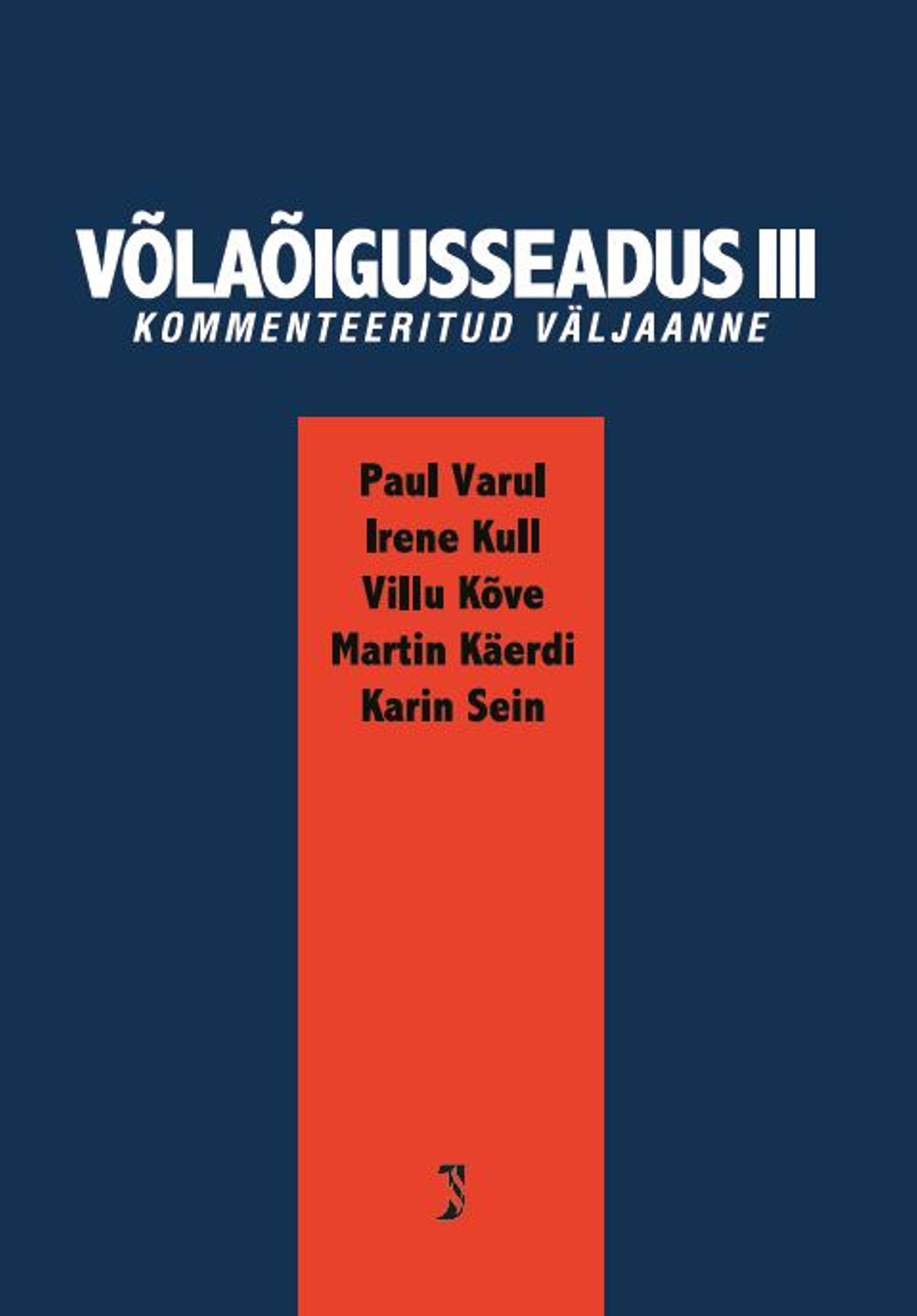 Võlaõigusseadus III. Kommenteeritud väljaanne. Juura 2021. Kaanekujundus: Tatjana Kool