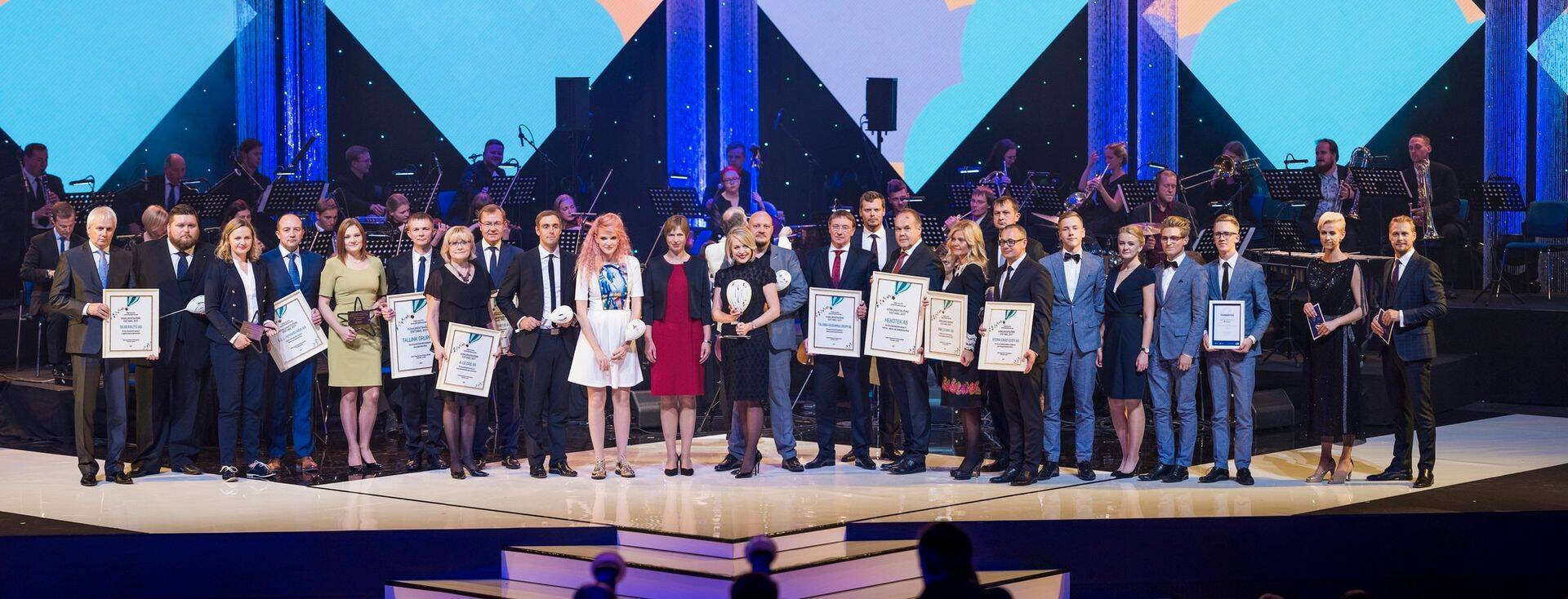 2017. a ettevõtlusgala auhinnatud ettevõtjad ja firmajuhid.