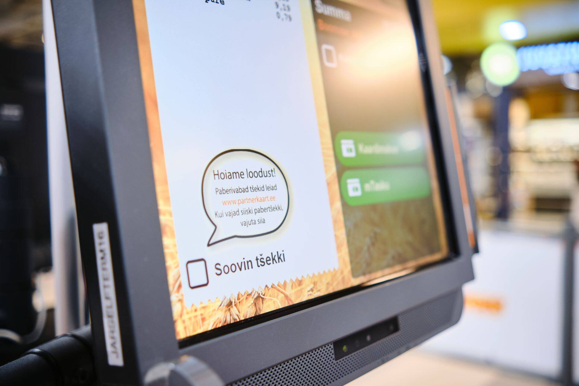 Klient saab iseteeninduskassas ise valida, kas soovib tšekki või mitte