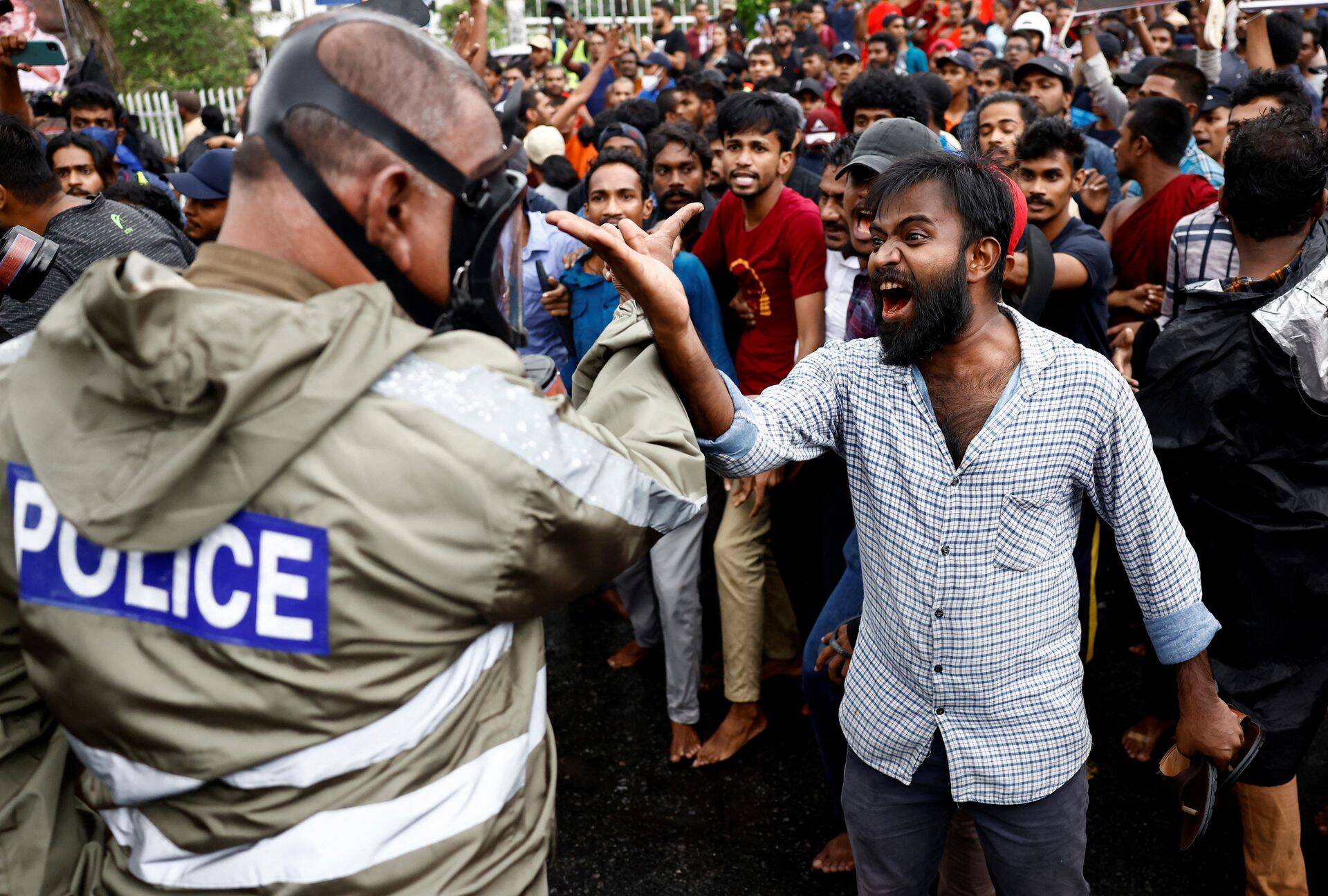 Valitsusvastane protest Sri Lankal.