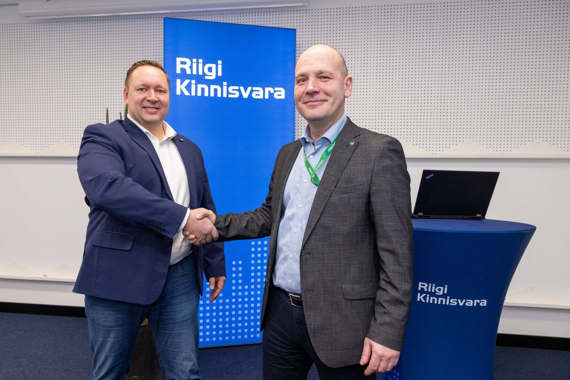 RKAS projektidirektor Raivo Toom ja Merko Ehitus Eesti juhatuse esimees Ivo Volkov