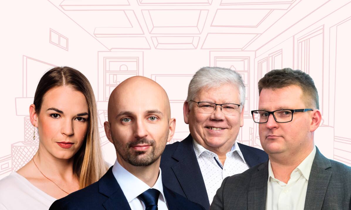 Kinnisvaraeksperdid (vasakult) Grete Kristel Pariis, Igor Habal, Aivar Roosik ja Ero Viik