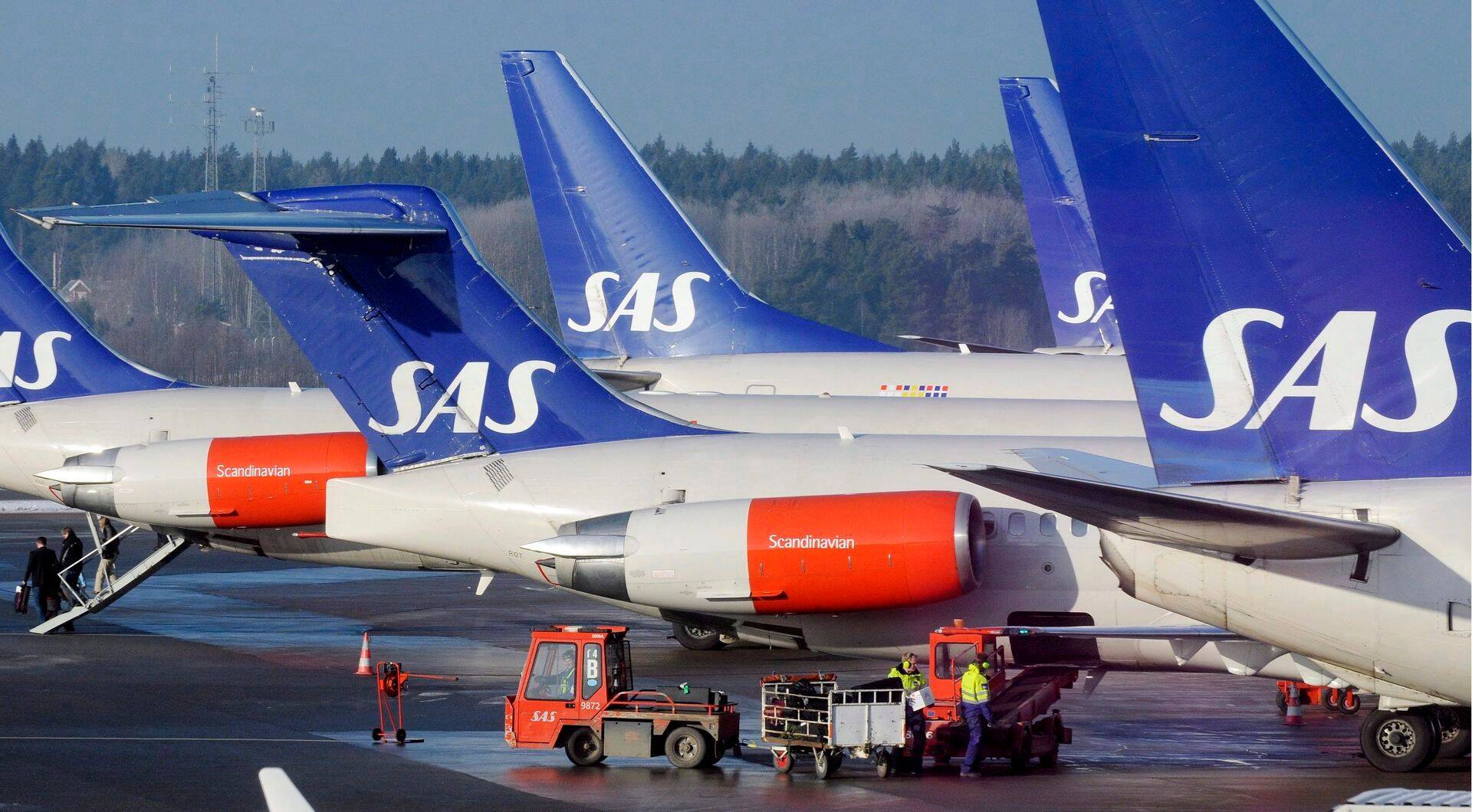 SASi lennukid Arlanda lennuväljal
