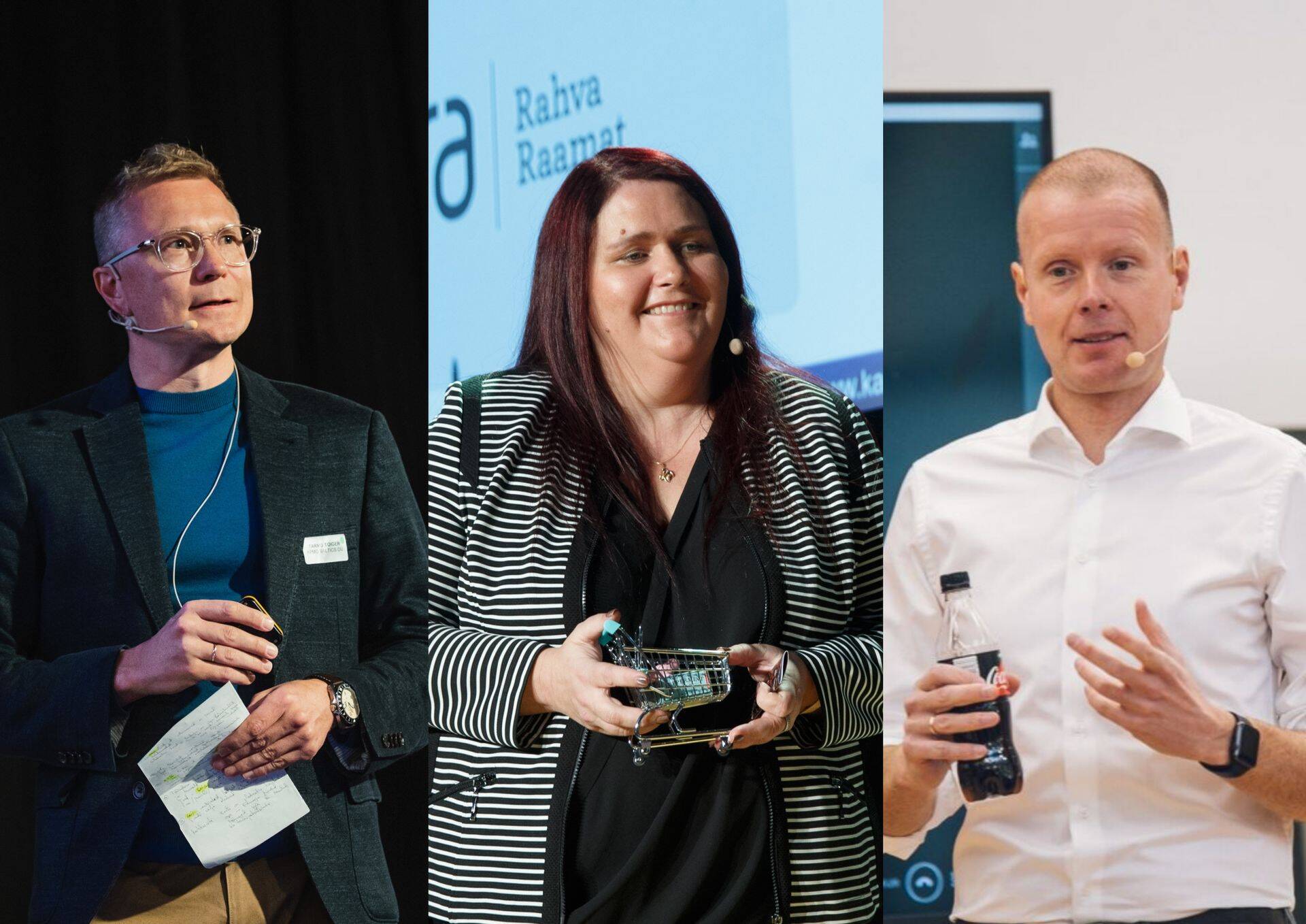 (Vasakult) KPMG juhtimiskonsultatsioonide valdkonna juhi Tarmo Toiger, Circle-K Eesti kaubandusdirektor Diana Veigel, Coca-Cola HBC Baltikumi ja Poola juht Jaak Mikkel.