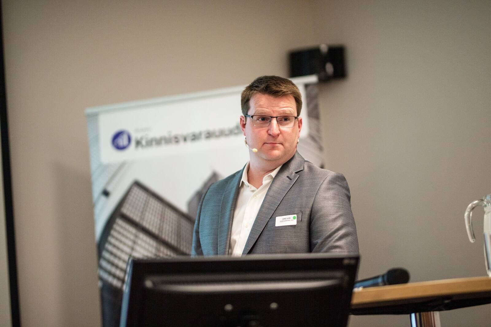 Swedbanki kinnisvara ja ehituse osakonna juht Ero Viik kinnisvarakonverentsil.