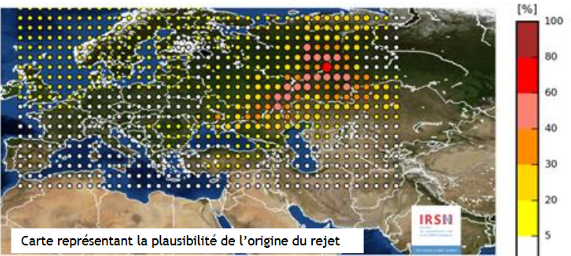 IRSNi avaldatud radiatsioonimõjude kaart