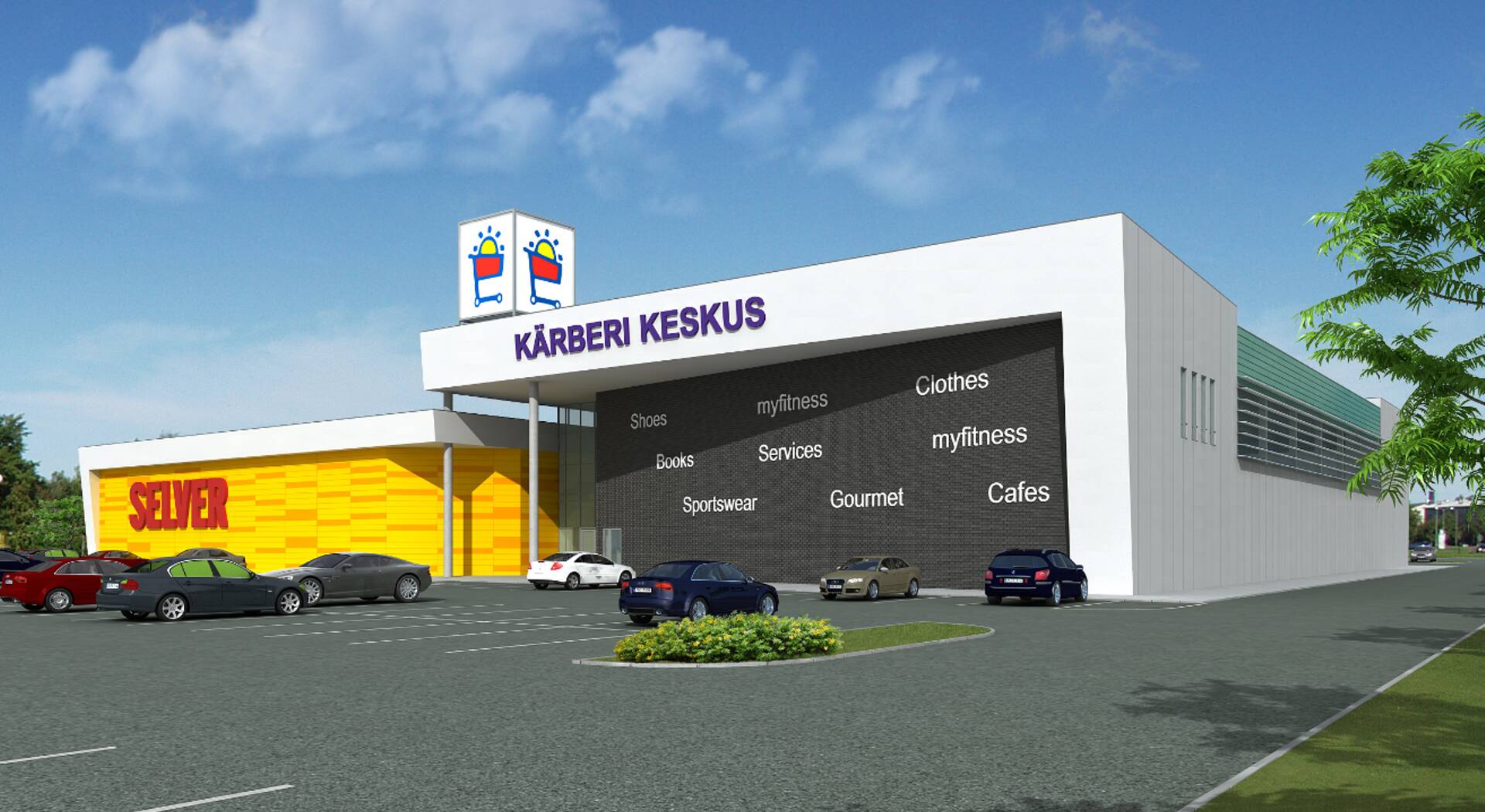 Lasnamäele rajatava Kärberi keskuse eskiis.