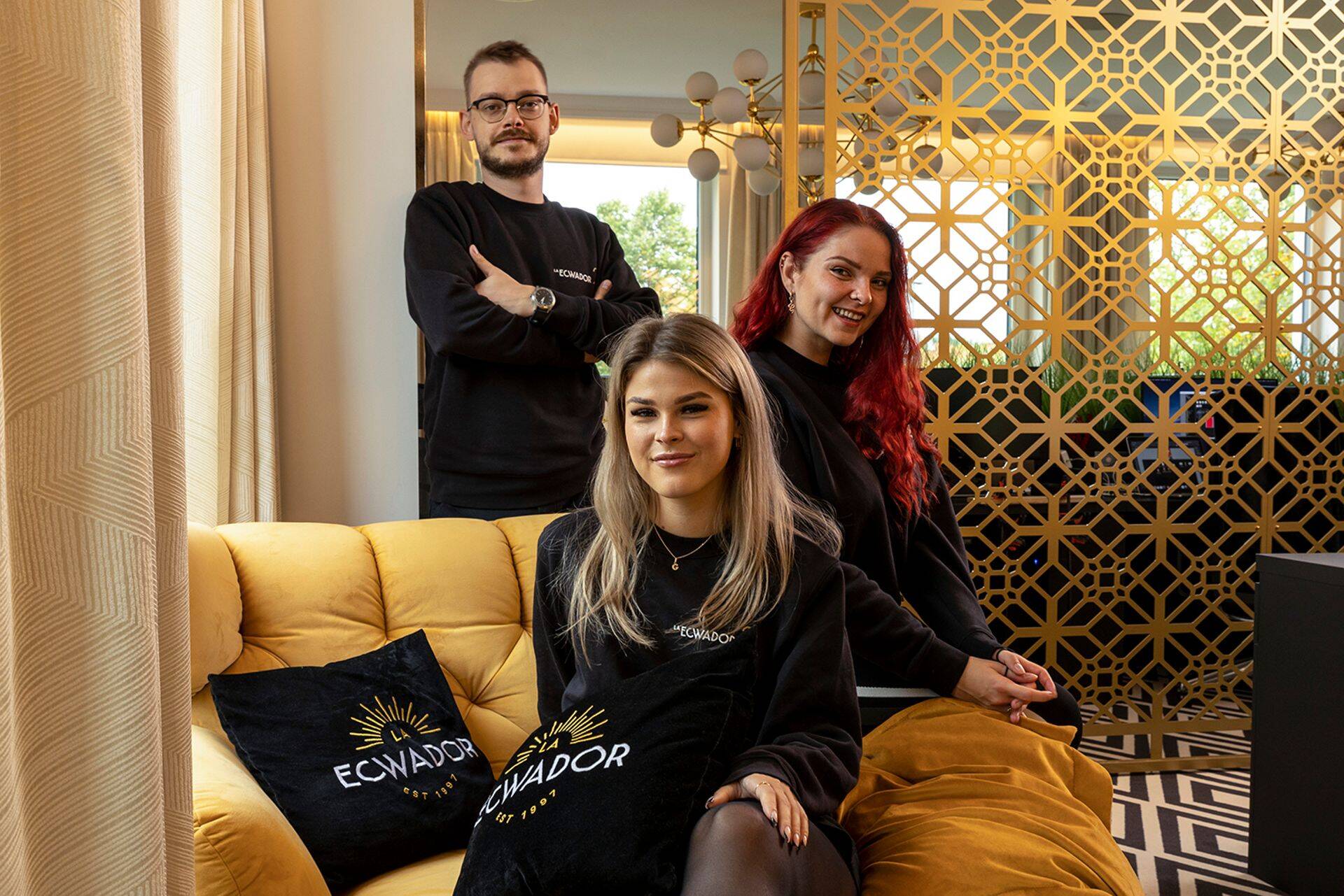 La Ecwadori uued tiimiliikmed Carol Alice Tõniste, Grete-Liis Kasvandik ja Aleksander Urke.