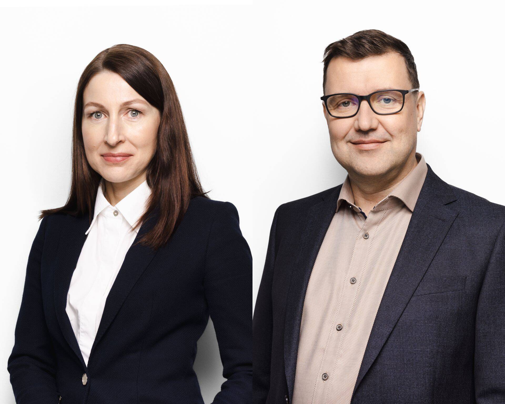 Cybernetica küberturvalisuse osakonna müügi- ja partnersuhete juht Mai Mitt ning sama osakonna juhataja Sander Valvas.