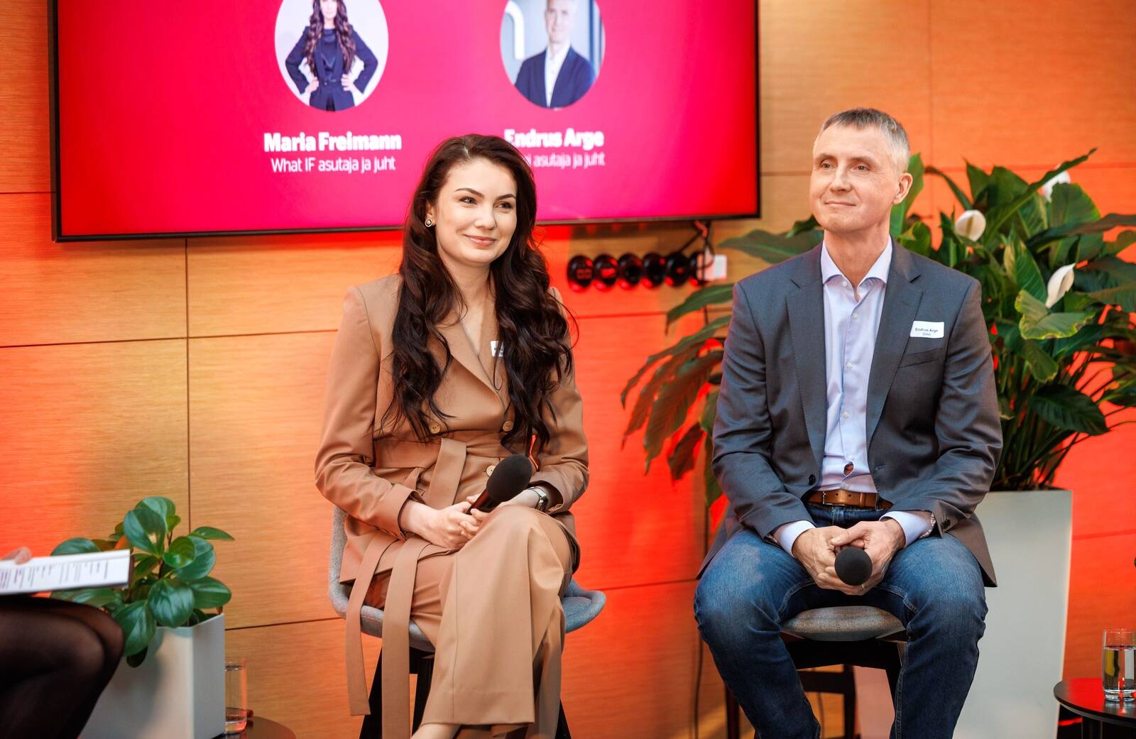 Fotol: WHAT IF-i asutaja ja juht Maria Freimann ning Sileni asutaja ja juht Endrus Arge.