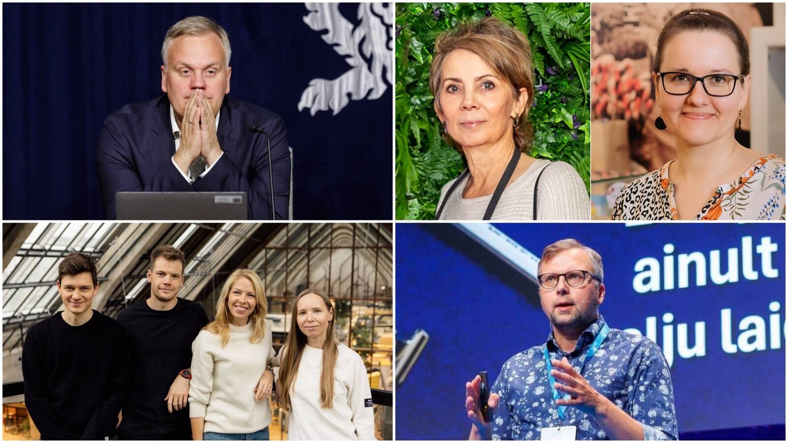 Kestlikkusuudiste TOP lugudes on ka (ülevalt vasakult) Keit Kasemets (kliimaministeeriumi kantsler), Küllike Lilienberg (ETS NORD) ja Evelin Heiberg (Orkla Eesti), Esgridi tiim ja Marko Siller (Sustinere).