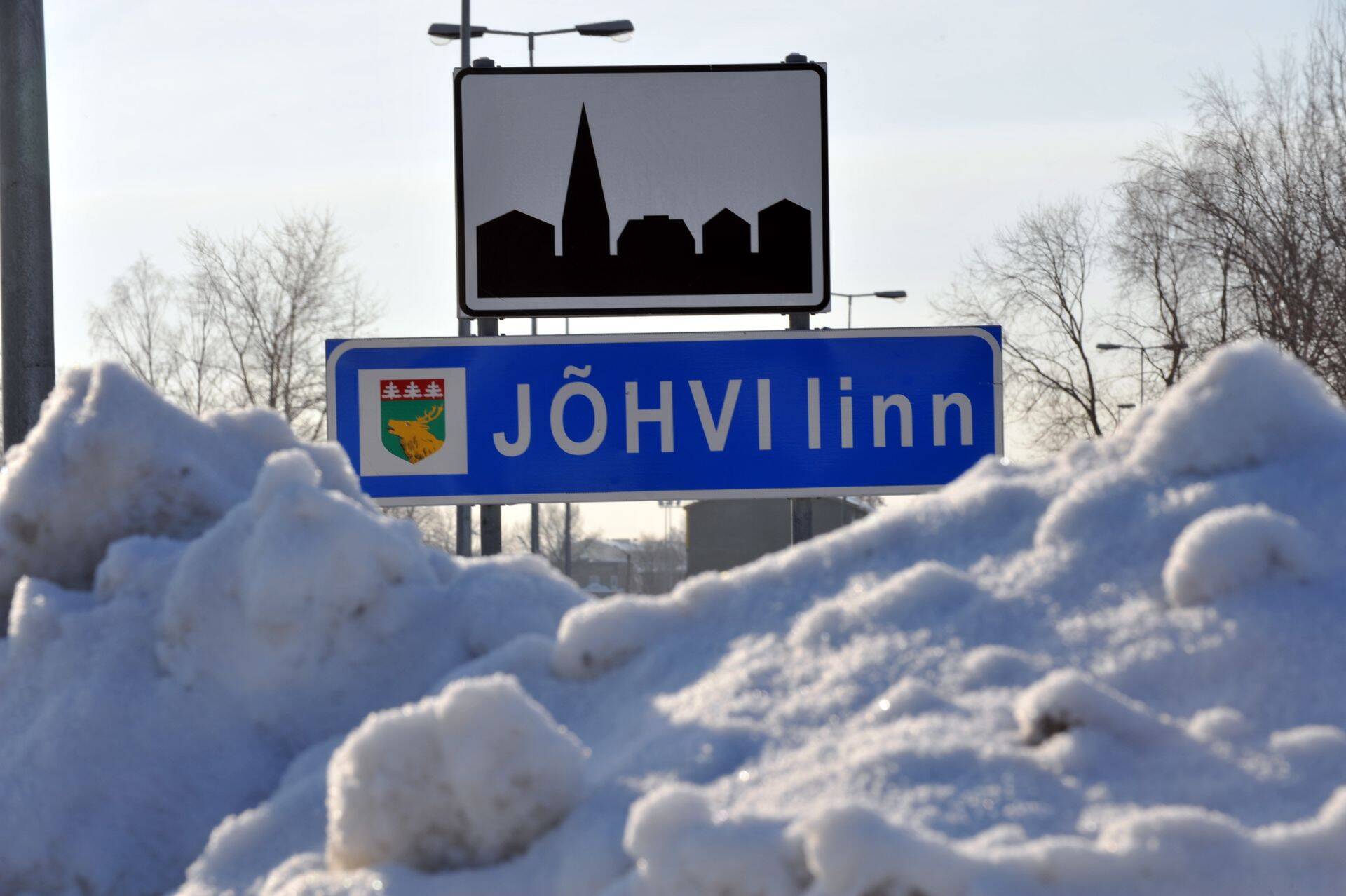 Külm ilm ja lumi Ida-Eestis.