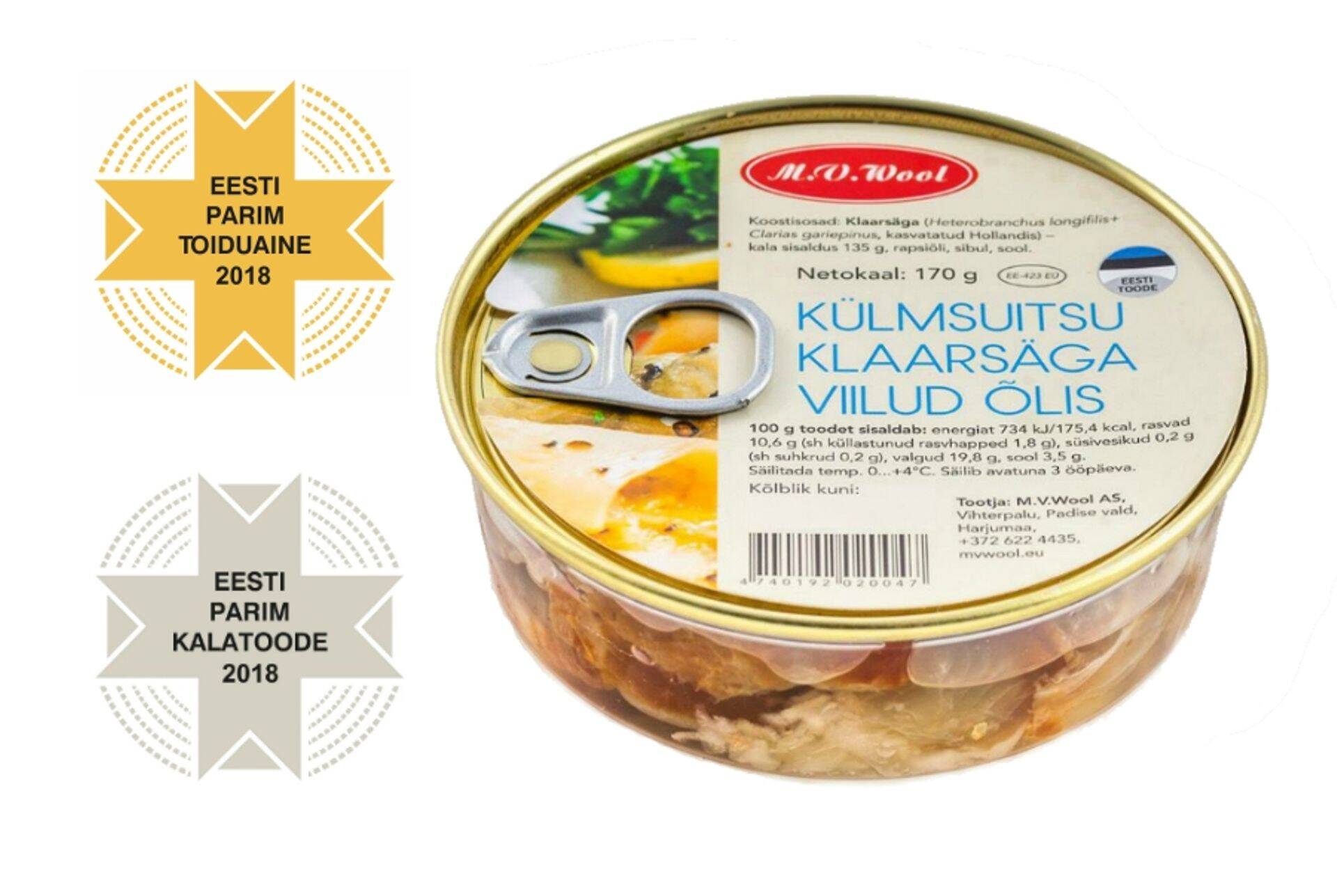 M.V.Wool külmsuitsu klaarsäga viilud õlis