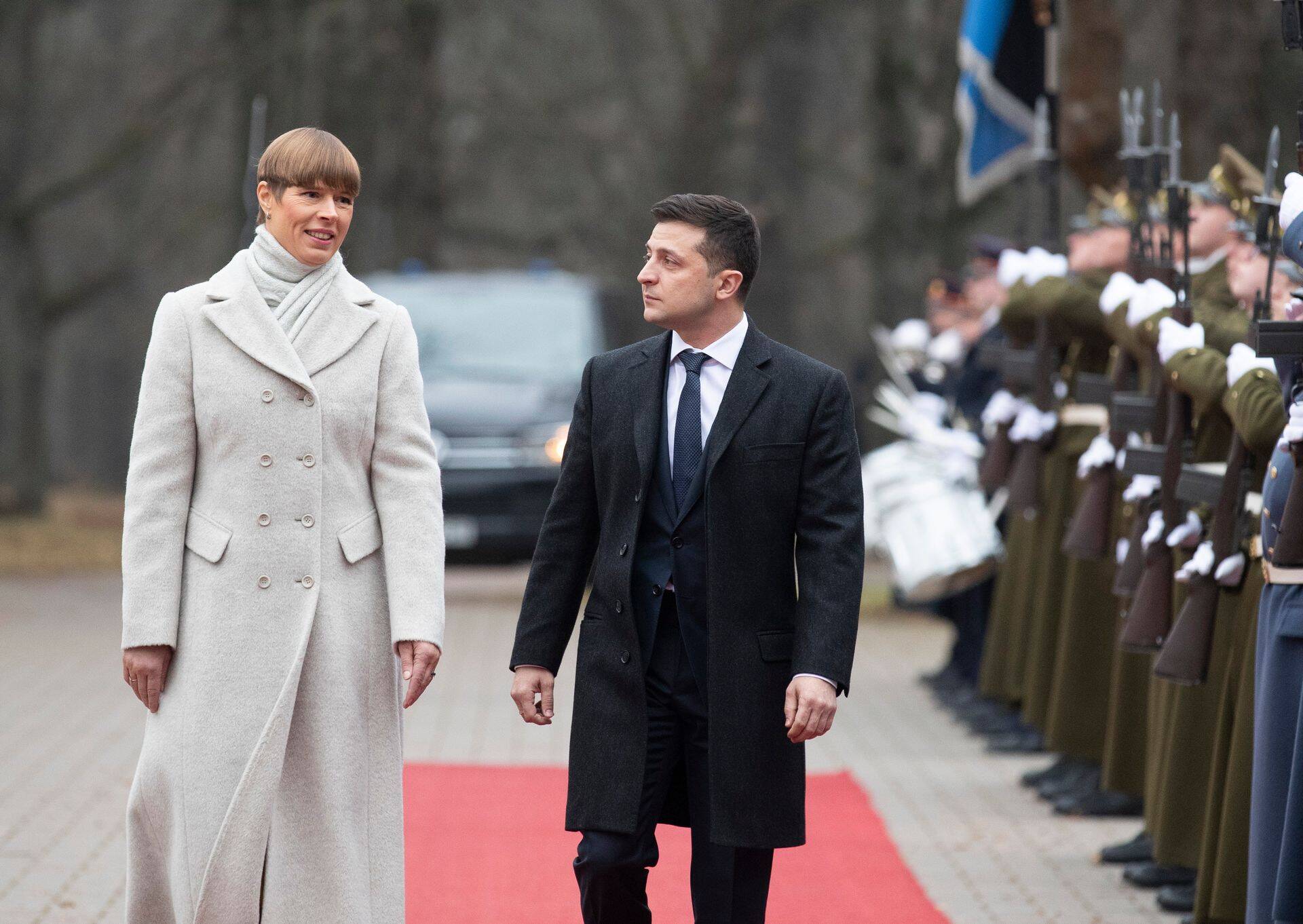 Ukraina president Volodõmõr Zelenskõi saabus Kadriorgu.