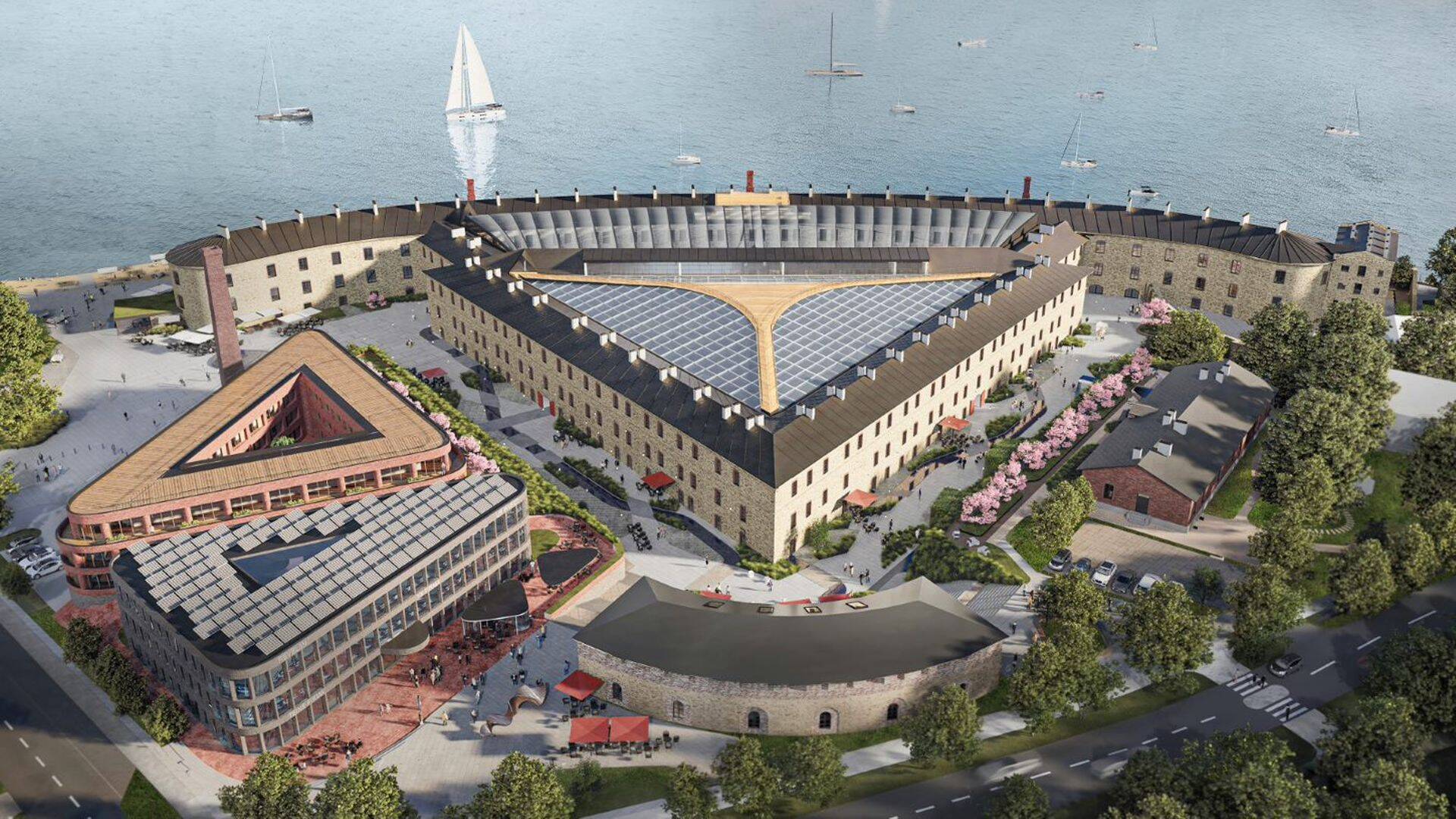 Kompleksis on kokku 30 000 ruutmeetrit üüripinda, kuhu tulevad kontorid, restoranid, kohvikud, sündmuskeskus, toidupood, pagaritöökoda, lillepood, lemmikloomakauplus, pruulikoda, noorte huvikeskus, kunstigalerii ja muuseum.